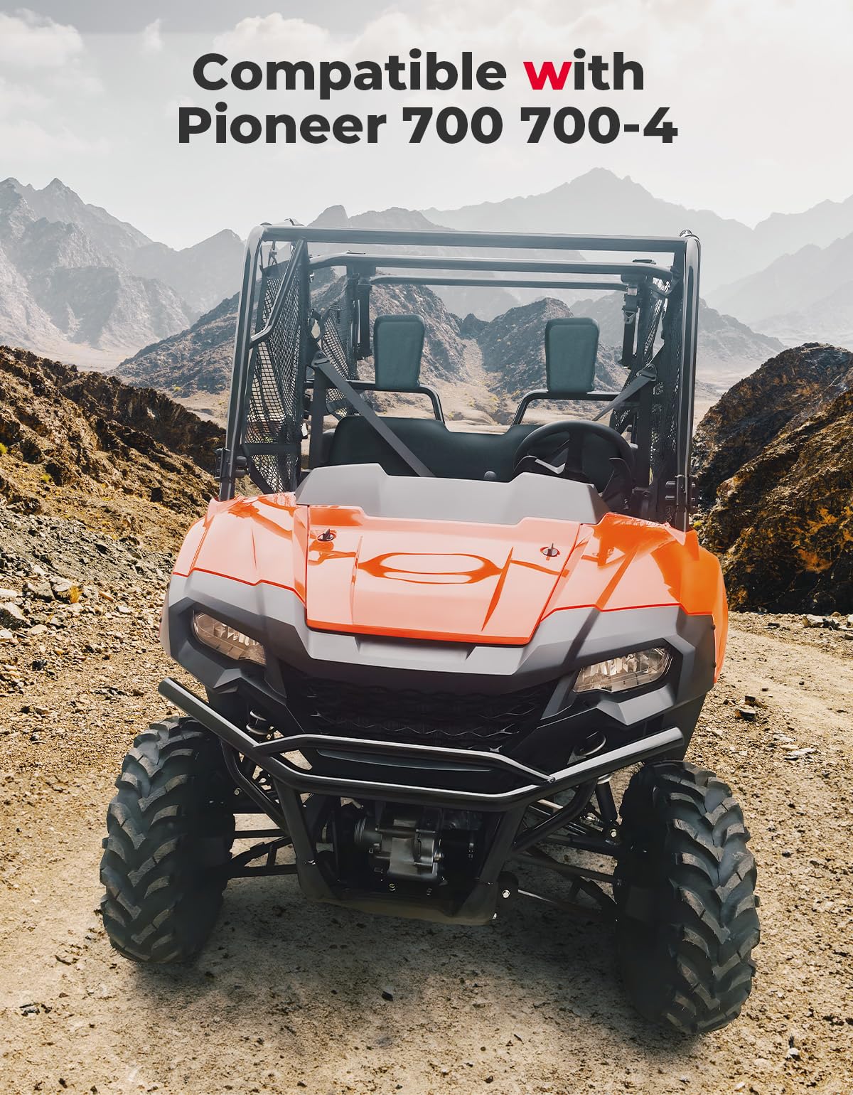 Photo of Seat Covers for Pioneer 700 700-4 2014-2024 (Black) by Kemimoto - Premium for UTVs / Side by Sides