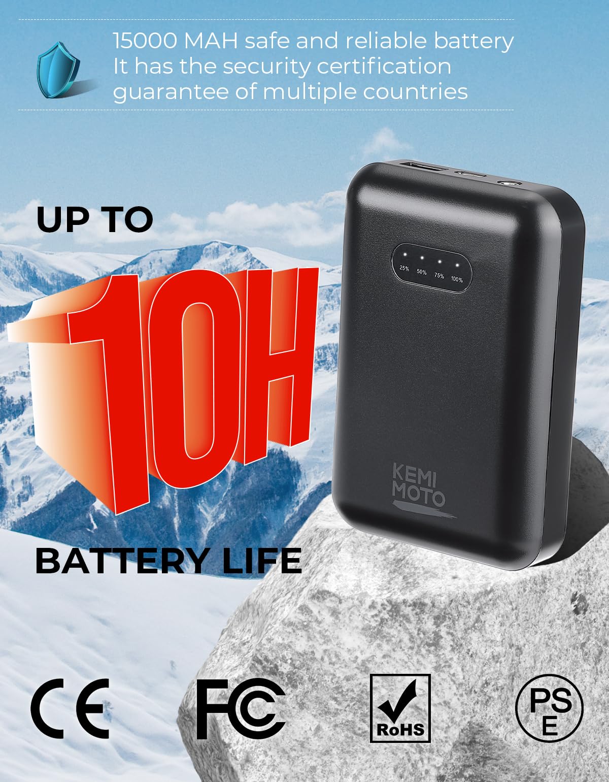 Photo of Heated Vest by Voice and APP Temp Control with Battery Pack by Kemimoto - Premium for UTVs / Side by Sides