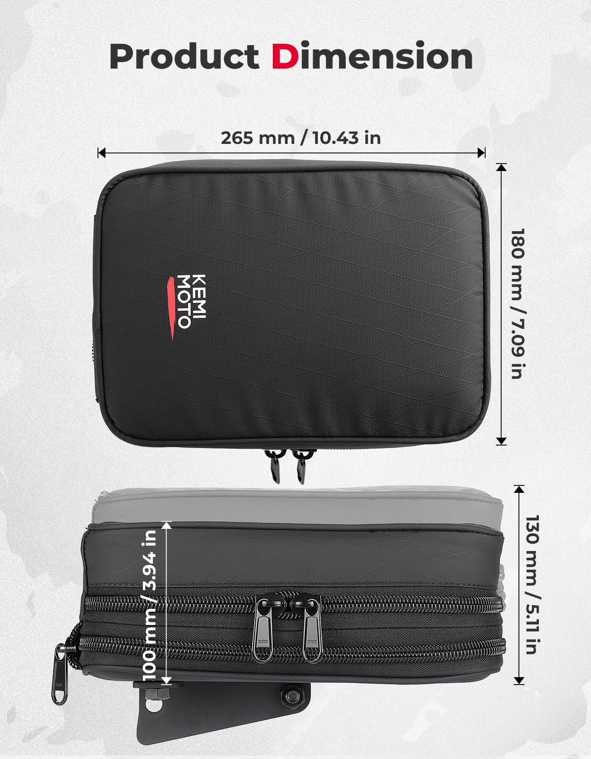 Photo of UTV Armrest Safe Storage Bag for Polaris RZR 900 S 1000 XP Turbo Trail by Kemimoto - Premium for UTVs / Side by Sides