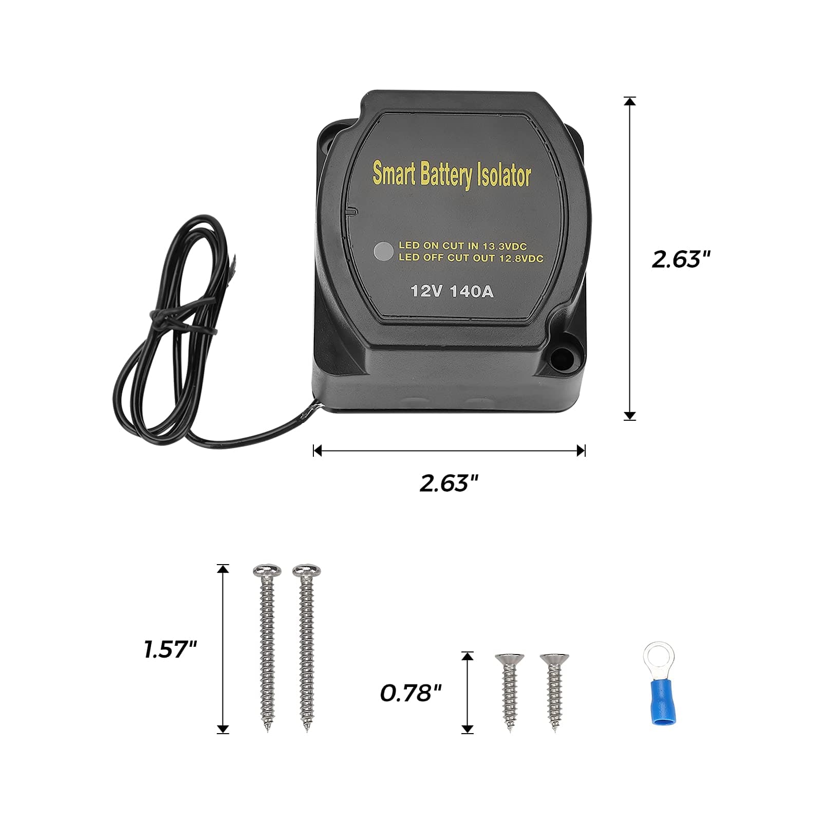 Photo of Kemimoto 12V 140A Dual Battery Waterproof Voltage Sensitive Relay by Kemimoto - Premium for UTVs / Side by Sides