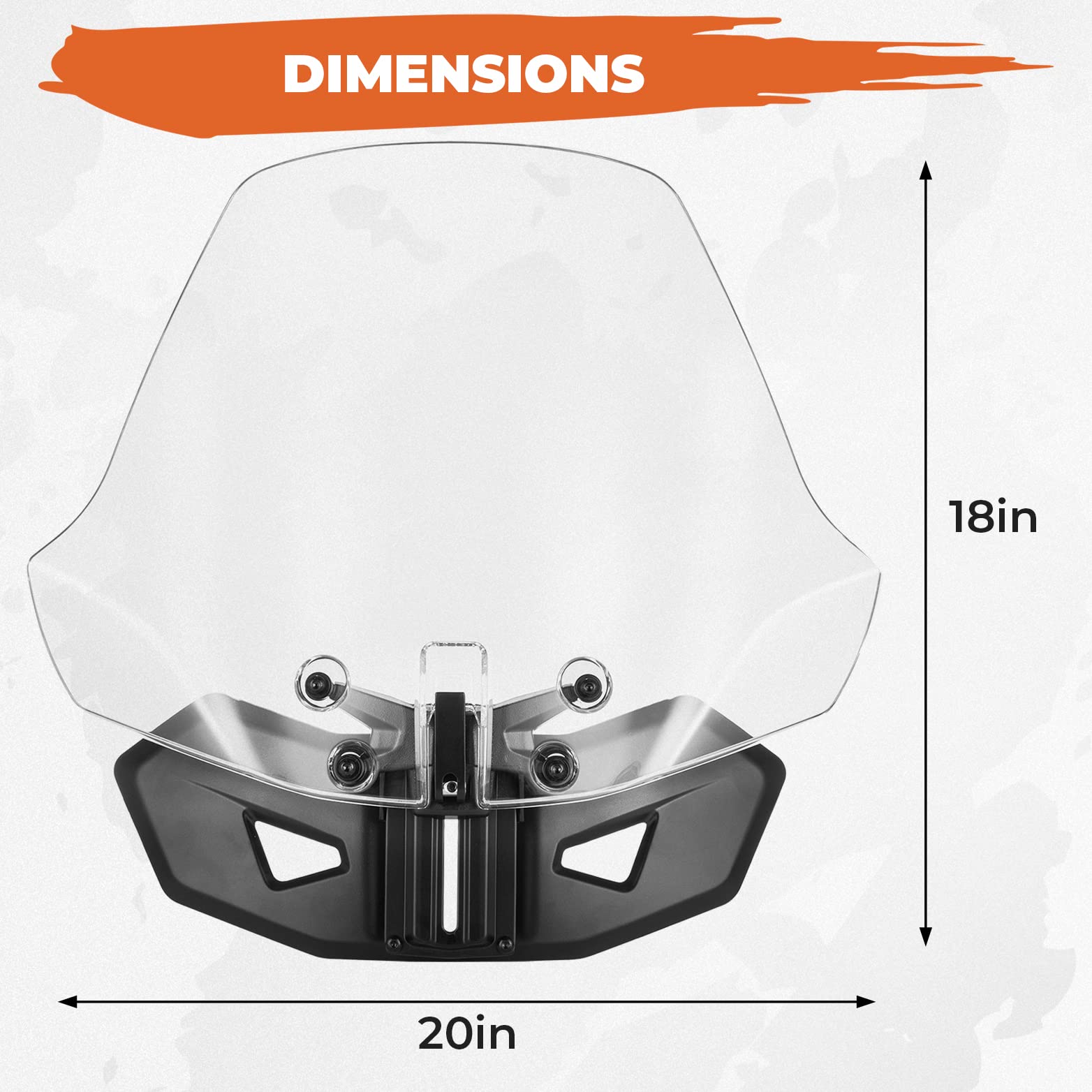 Photo of Sport Windshield for Can Am Ryker Rally 2018-2023 by Kemimoto - Premium for UTVs / Side by Sides