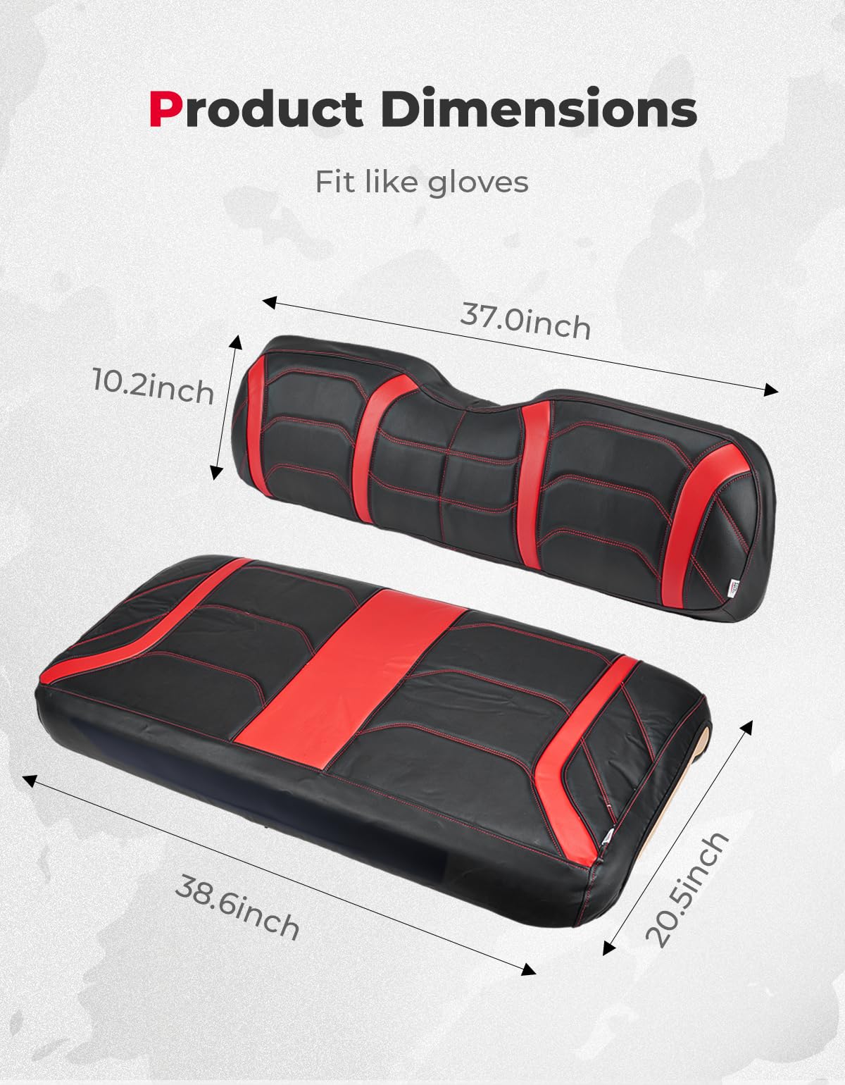 Photo of Front Seat Covers for EZGO TXT 1994-2013 by Kemimoto - Premium for UTVs / Side by Sides