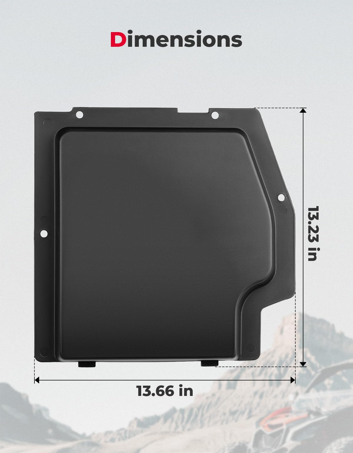 Photo of Kemimoto Battery Cover Plate for Can-Am Maverick X3 / X3 MAX by Kemimoto - Premium for UTVs / Side by Sides