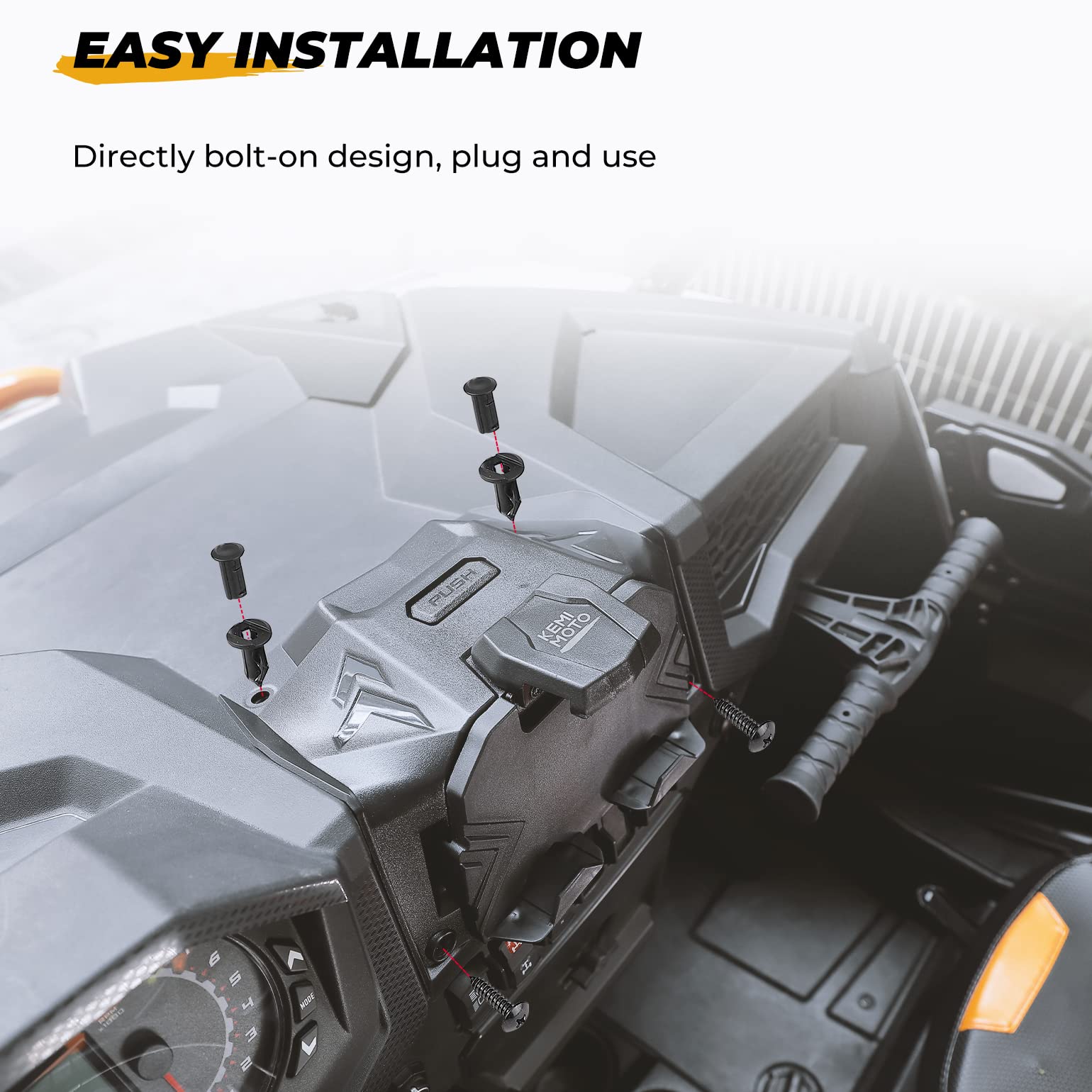 Photo of Electric Device GPS Mount Storage Box for Polaris RZR XP 1000/ XP Turbo by Kemimoto - Premium for UTVs / Side by Sides