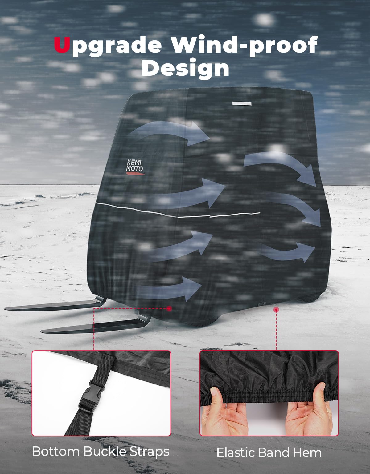 Photo of Kemimoto Forklift Storage Cover Side Zippered Hatch Heavy Duty 420D Oxford by Kemimoto - Premium for UTVs / Side by Sides