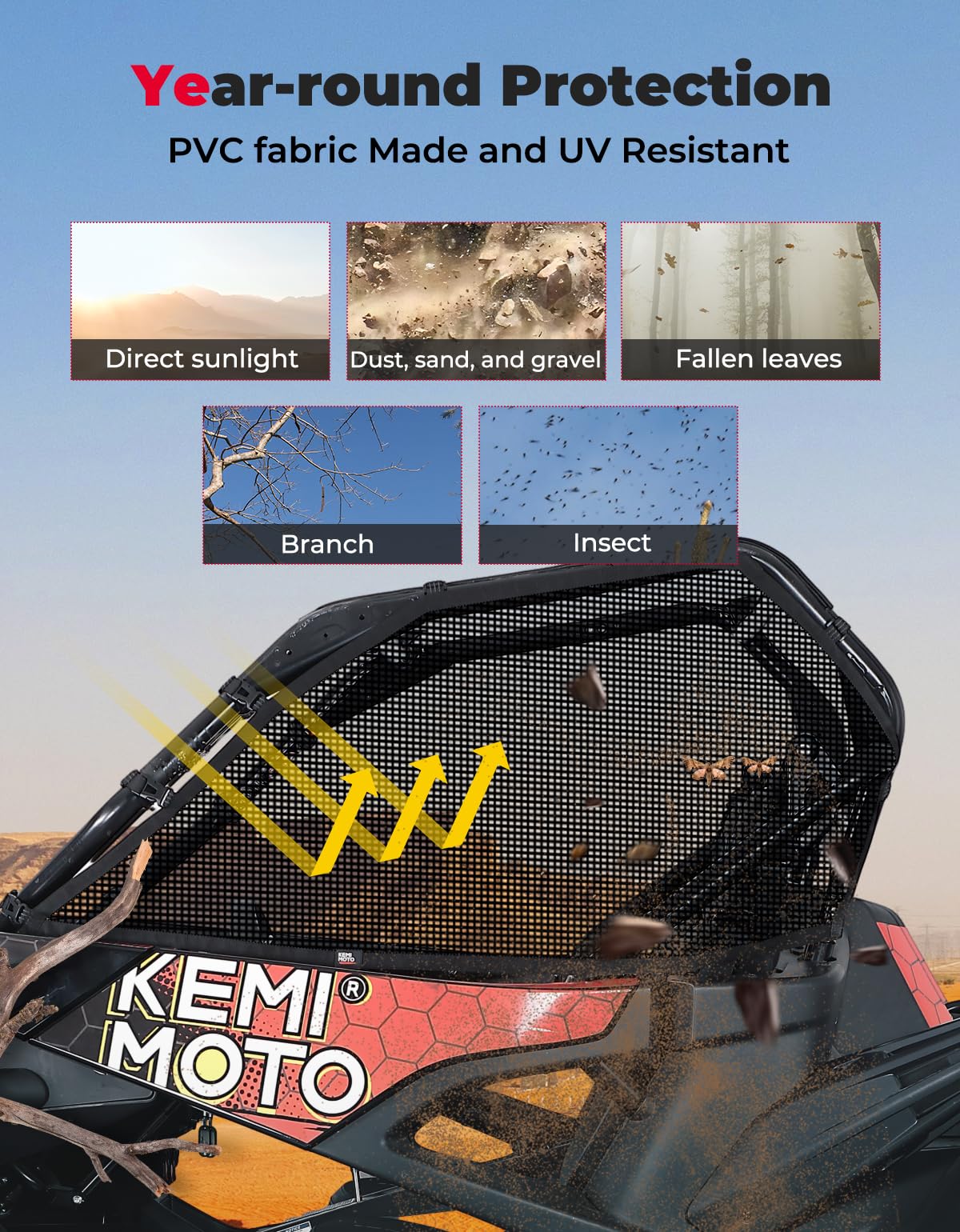 Photo of Upgraded Window Nets For CFMOTO ZForce 950 by Kemimoto - Premium for UTVs / Side by Sides