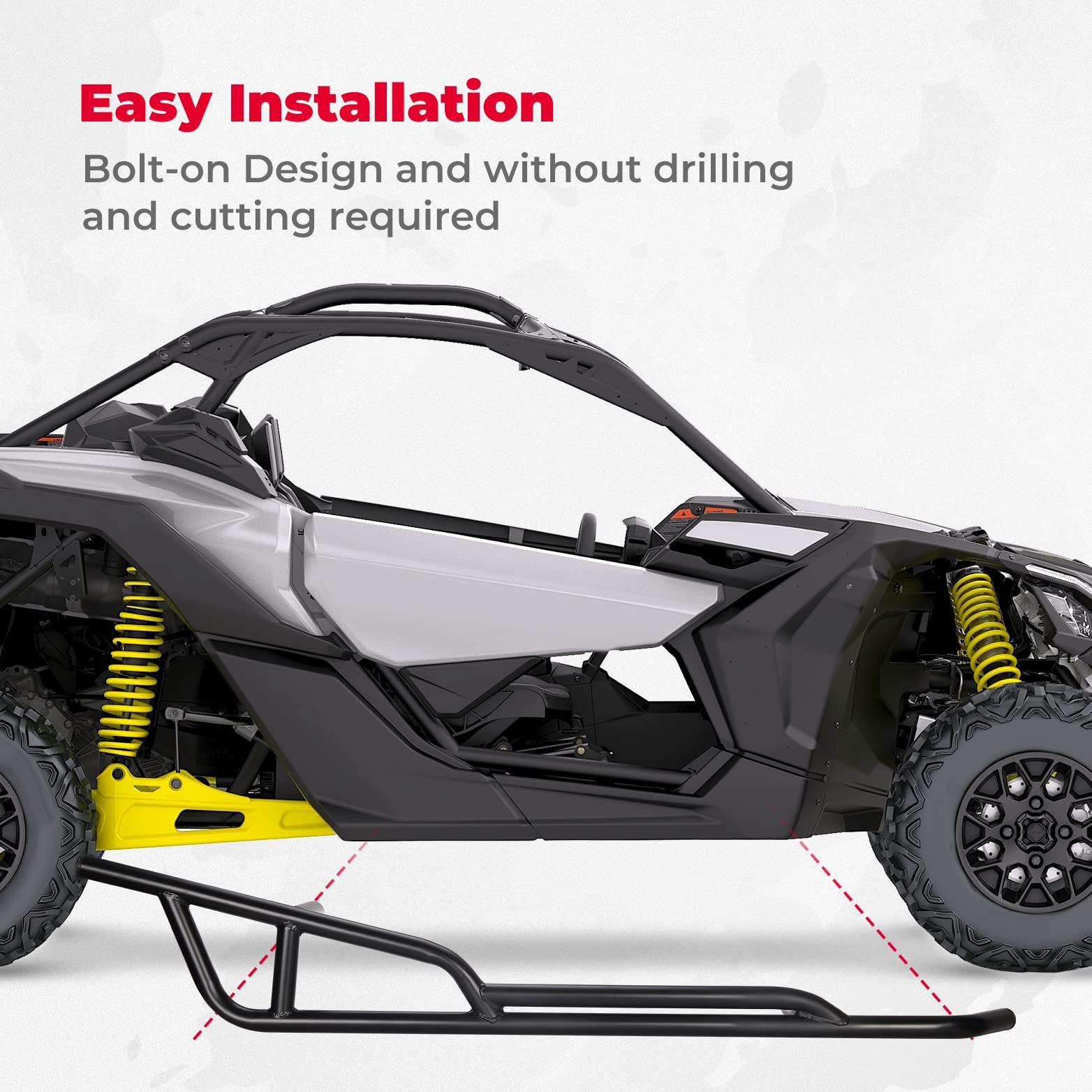 Photo of Plastic Roof & Nerf Bars For Can-Am Maverick X3 by Kemimoto - Premium for UTVs / Side by Sides