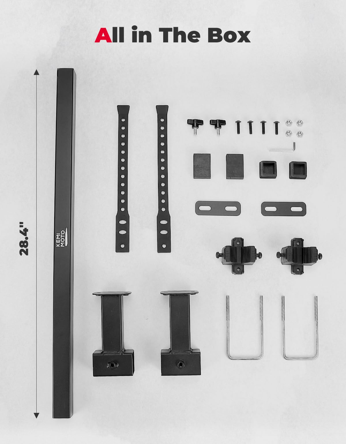 Photo of UTV ATV Tool Holder Universal U-Bolt for 0.79in-1.77in Square Tube by Kemimoto - Premium for UTVs / Side by Sides