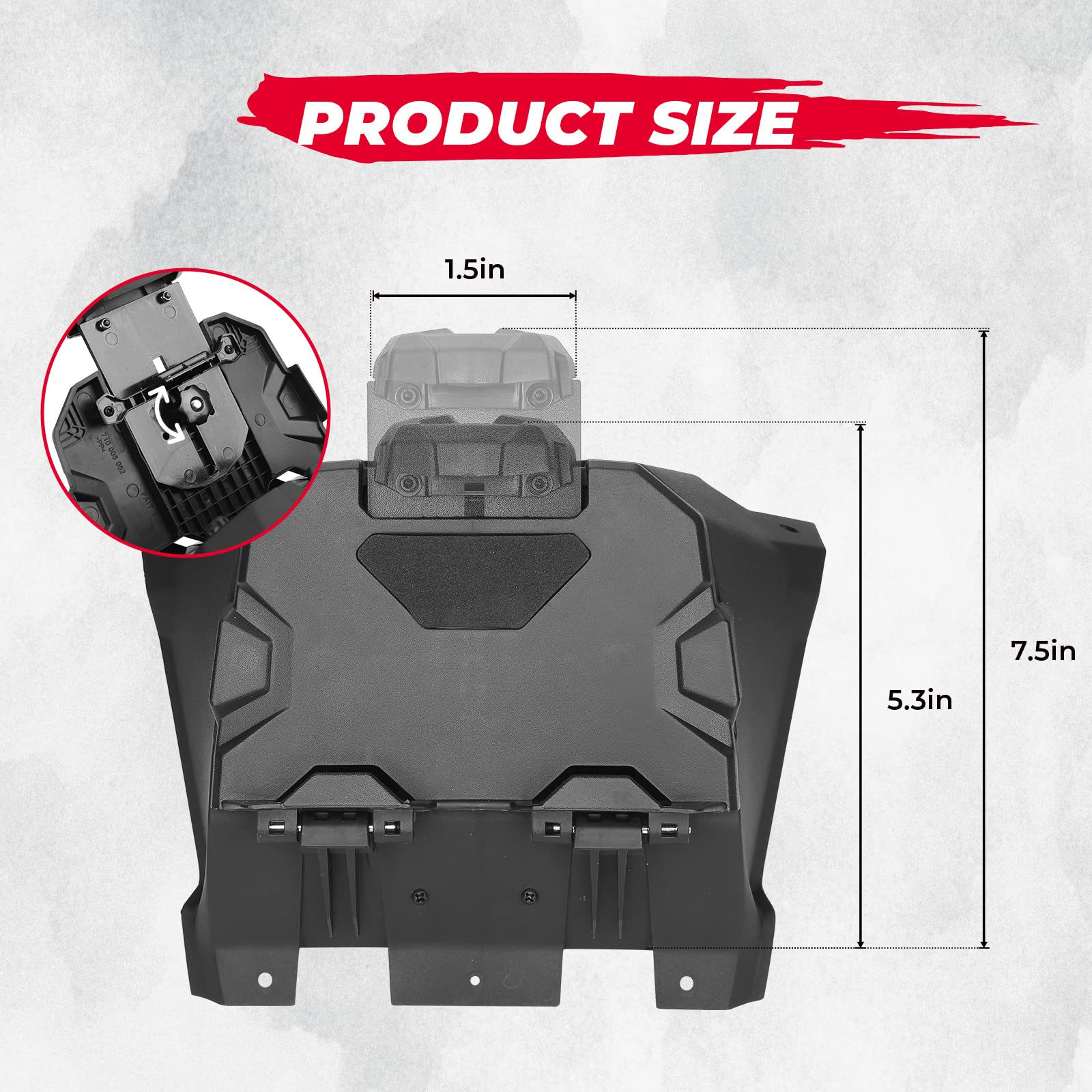 Photo of Tablet Holder With Storage Box for Polaris RZR PRO XP/ TURBO by Kemimoto - Premium for UTVs / Side by Sides