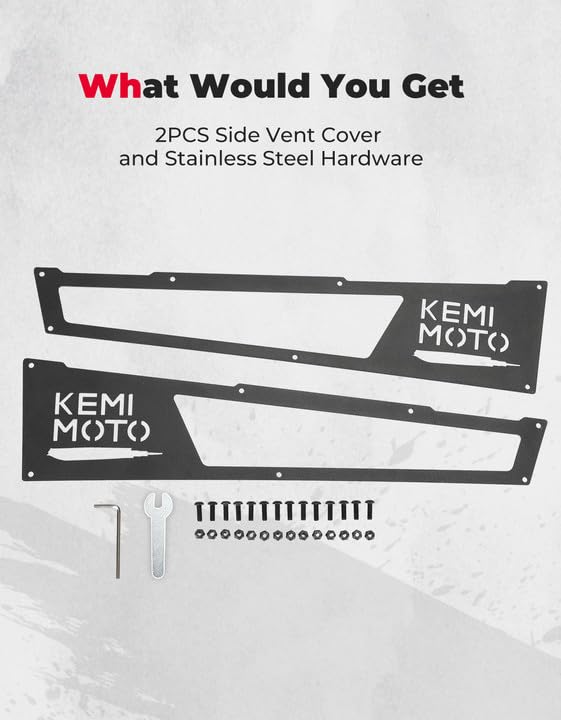 Photo of Side Vent Covers for RZR XP 1000/ 4 1000 (2014-2023) by Kemimoto - Premium for UTVs / Side by Sides