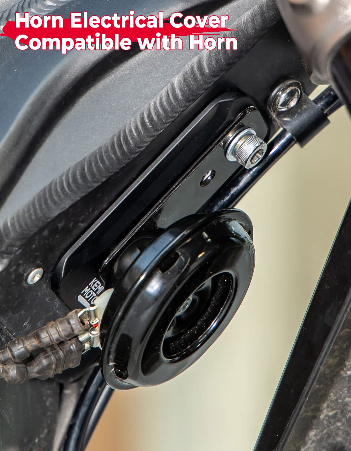 Photo of Horn Electrical Cover Plate for Sur-Ron Light Bee X and S X160 X260 Segway by Kemimoto - Premium for UTVs / Side by Sides