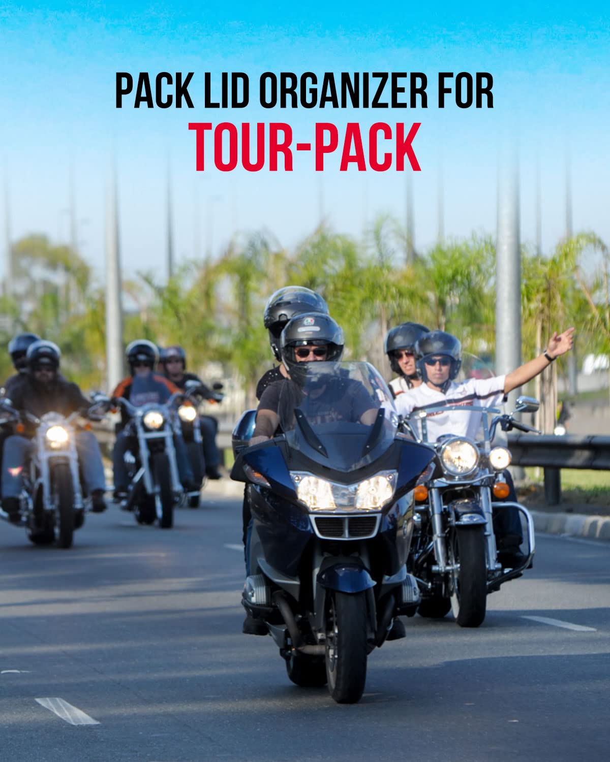 Photo of Tour Pack Lid Organizer for Road Glide Road King Electra Glide Street Glide Touring by Kemimoto - Premium for UTVs / Side by Sides