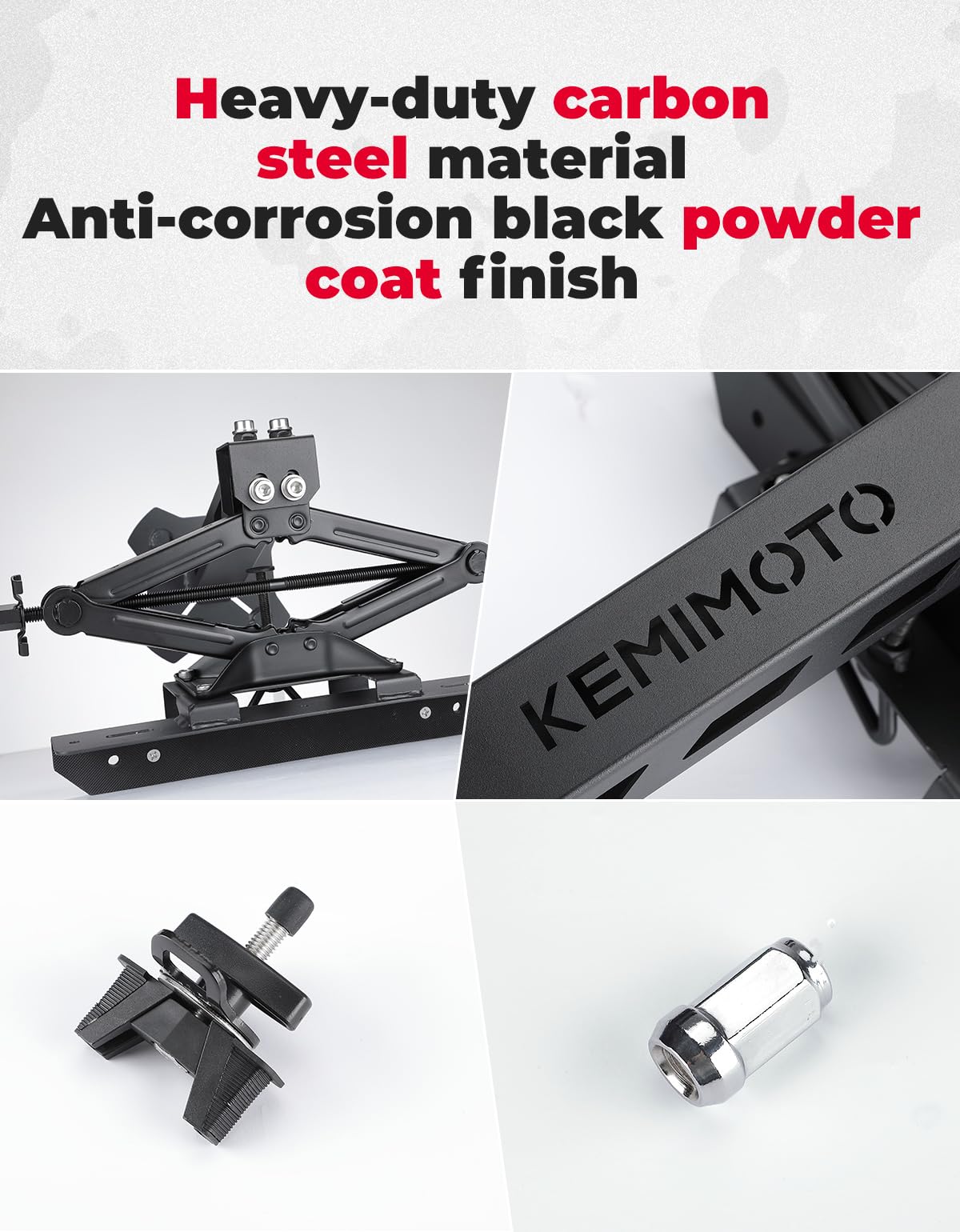 Photo of UTV Spare Tire Holder for Can-Am Defender HD5|7|8|9|10 by Kemimoto - Premium for UTVs / Side by Sides