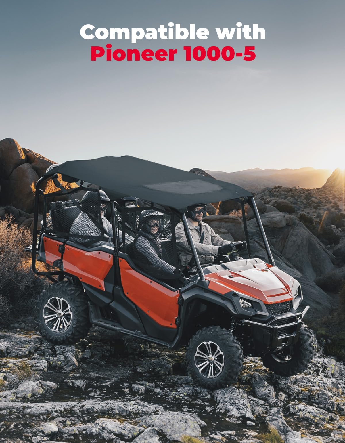 Photo of Upgraded Soft Roof for Pioneer 1000-5 2016-2023 by Kemimoto - Premium for UTVs / Side by Sides