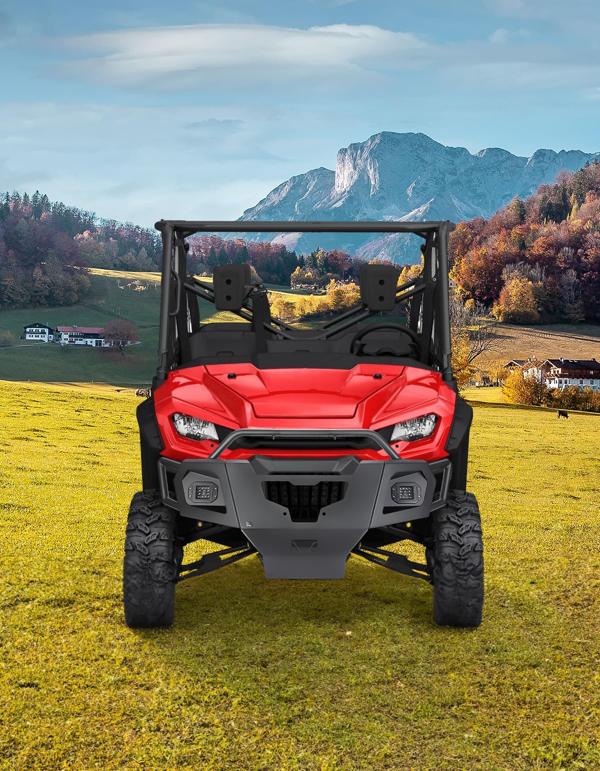 Photo of UTV Front Bumper with Lights for Pioneer 1000-6 2023-2024 by Kemimoto - Premium for UTVs / Side by Sides