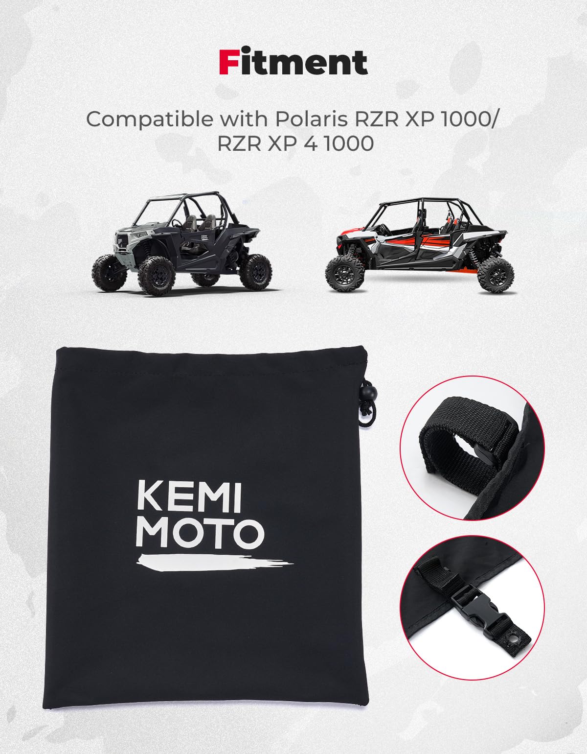 Photo of UTV Cargo Bed Cover for RZR XP 1000 / Turbo 2014-2023 by Kemimoto - Premium for UTVs / Side by Sides