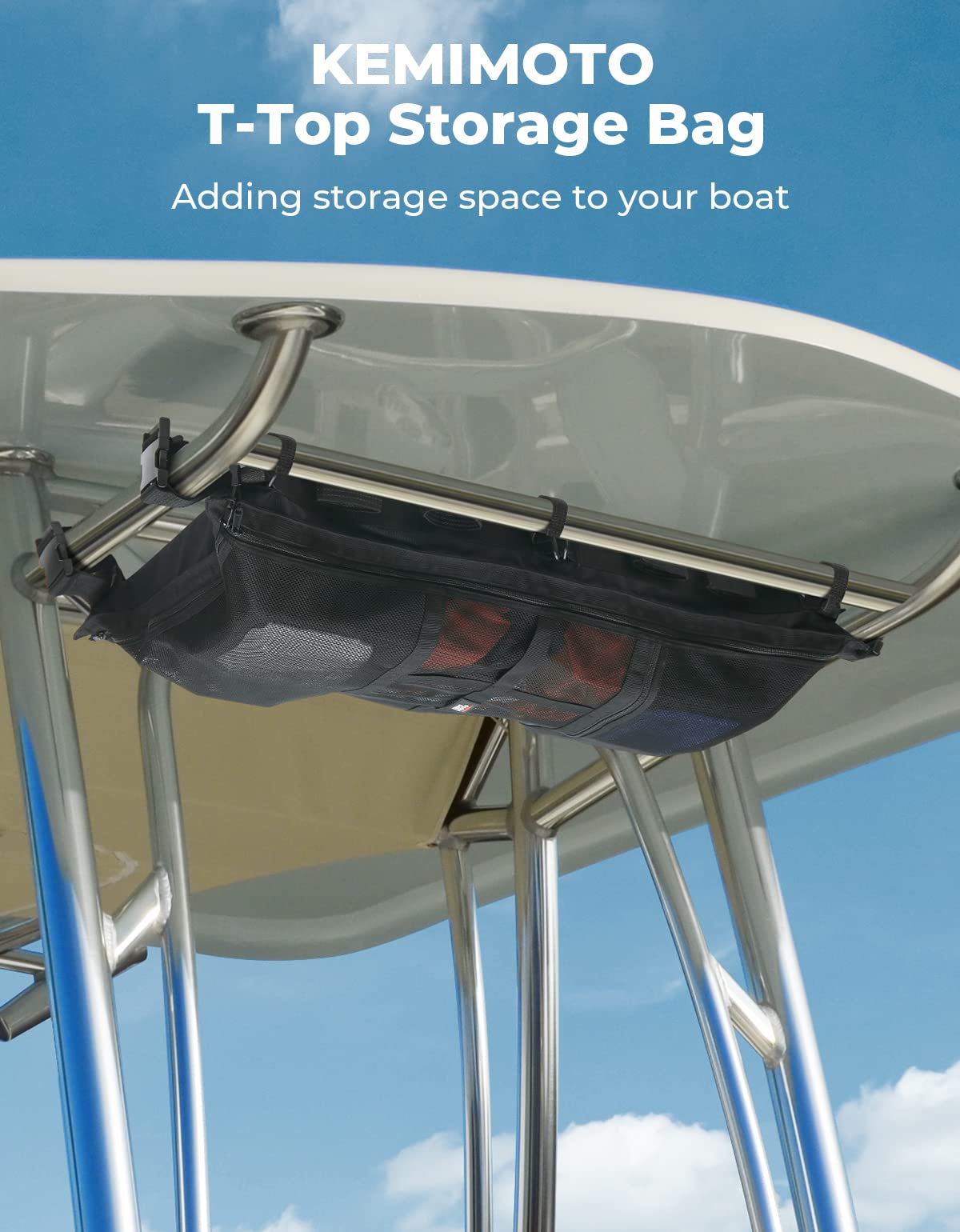Photo of T-Top Boat Life Jackets Bag by Kemimoto - Premium for UTVs / Side by Sides