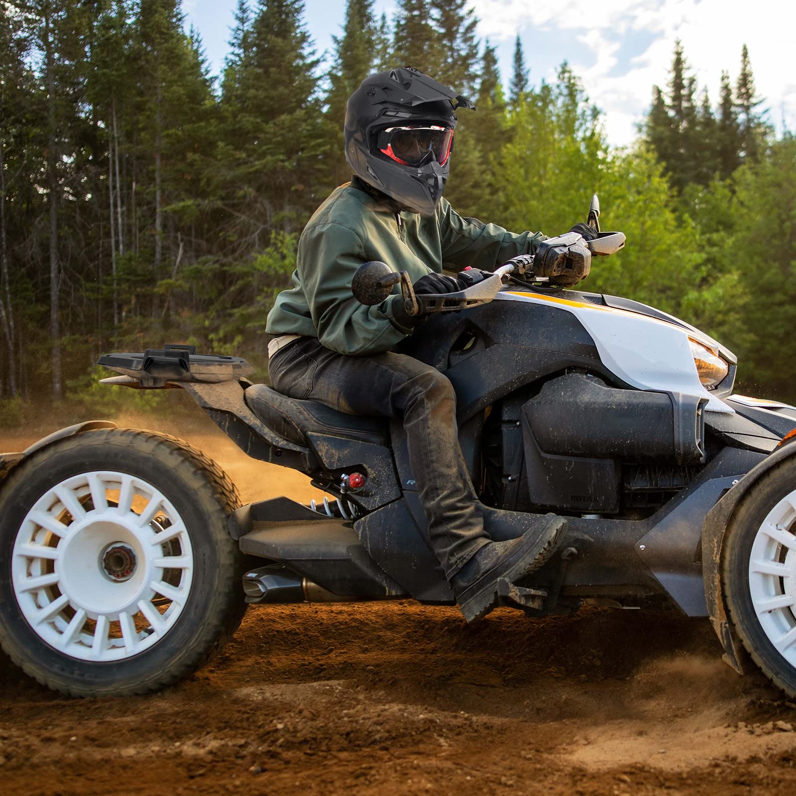Photo of Rear Rack Plate for Can-Am Ryker by Kemimoto - Premium for UTVs / Side by Sides