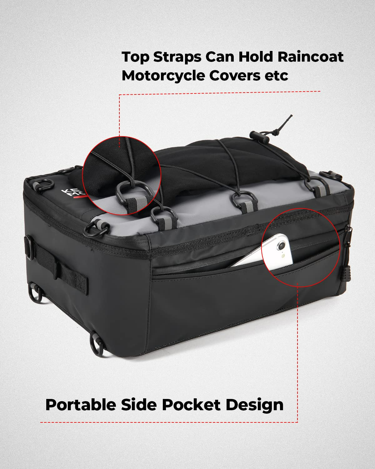 Photo of Motorcycle Universal Cooler Tail Bag 16L by Kemimoto - Premium for UTVs / Side by Sides
