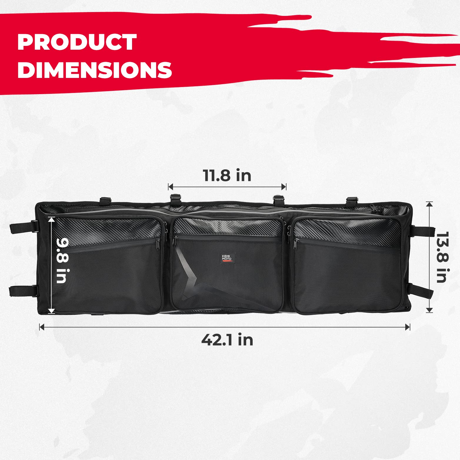 Photo of Overhead Roof Bag for CFMOTO ZForce 950 SPORT / HO SPORT / HO EX by Kemimoto - Premium for UTVs / Side by Sides