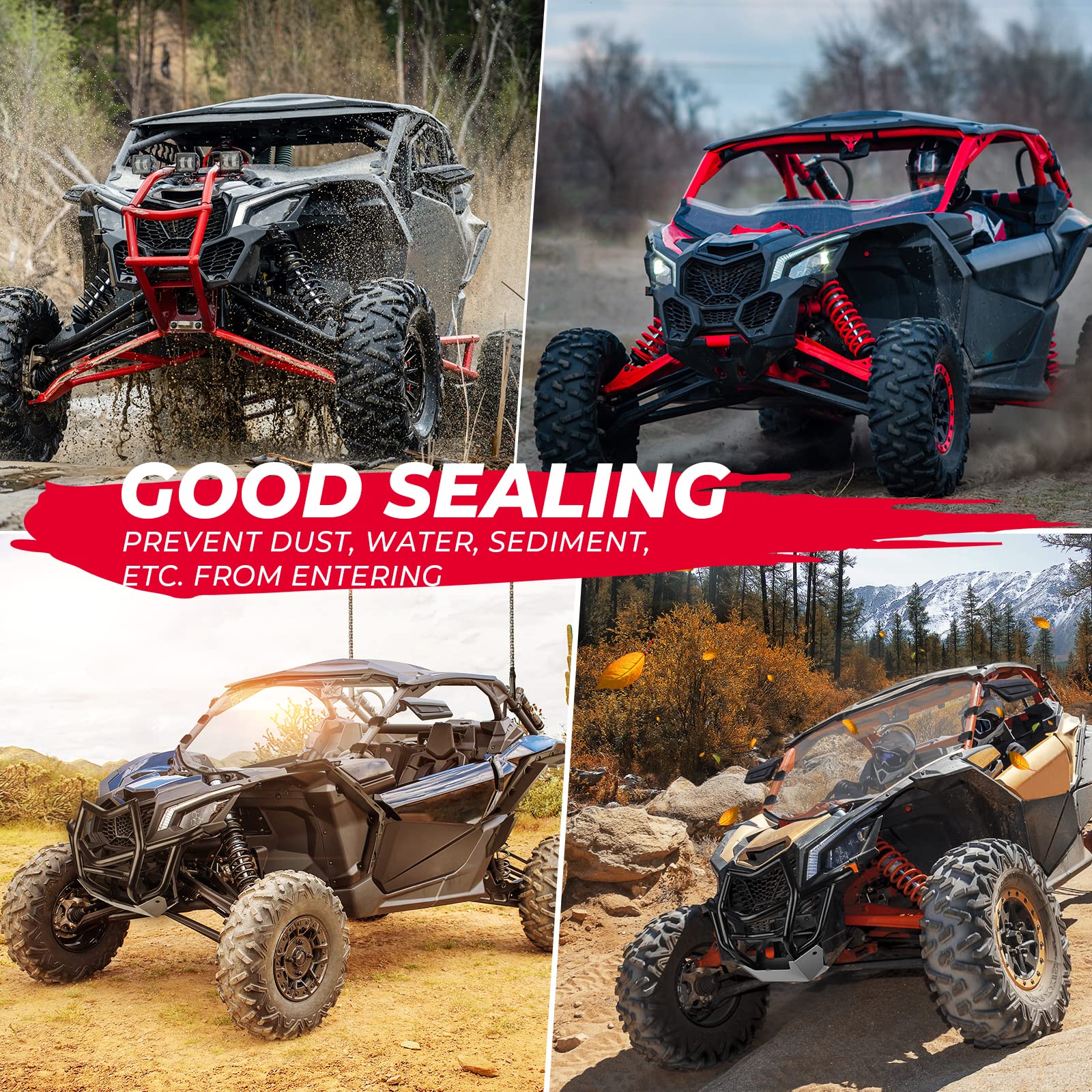 Photo of Front Dash Speaker Pods for Can Am Maverick X3 / X3 Max by Kemimoto - Premium for UTVs / Side by Sides