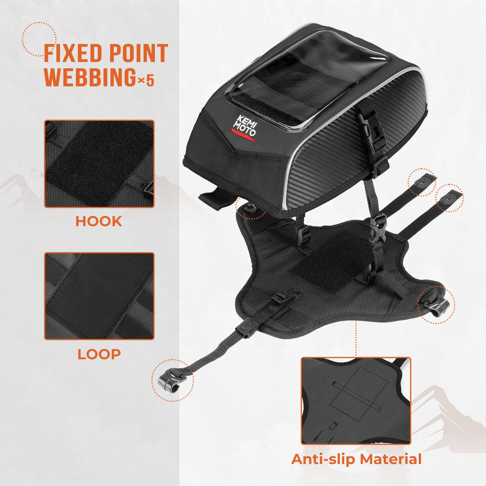 Photo of Tank Bag for Cam-Am Ryker by Kemimoto - Premium for UTVs / Side by Sides