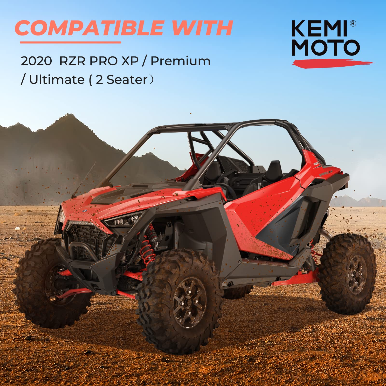 Photo of UTV Lower Half Doors Panels for RZR PRO XP/R/Turbo R 2020-2024 by Kemimoto - Premium for UTVs / Side by Sides