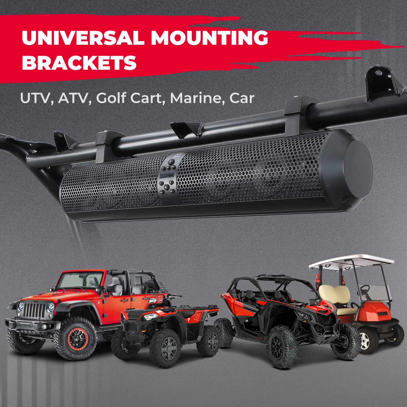 Photo of Kemimoto 6 Speaker UTV Bluetooth Sound Bar for Polaris RZR/ 570/ 800/ 900/XP/1000/ Pro by Kemimoto - Premium for UTVs / Side by Sides