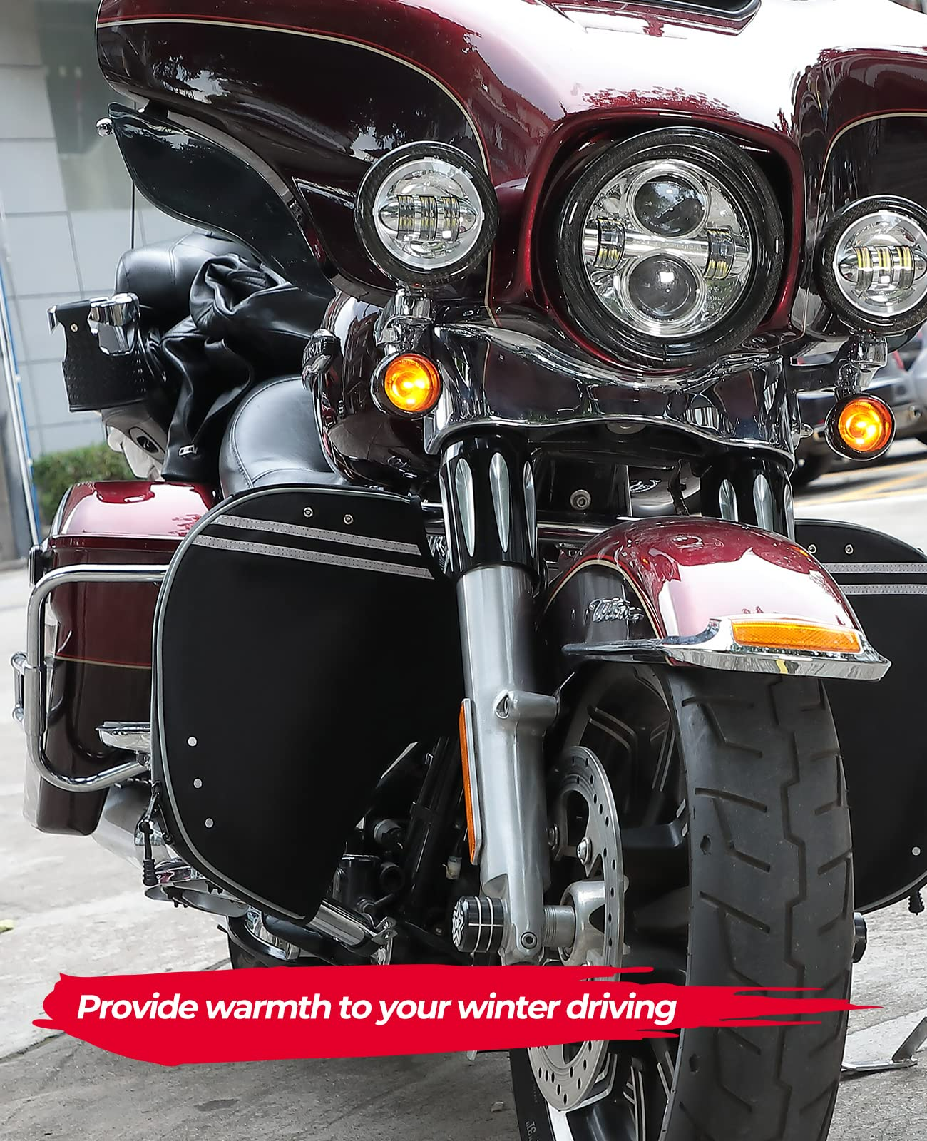 Photo of Leg Warmers Soft Lowers Chaps for Harley by Kemimoto - Premium for UTVs / Side by Sides