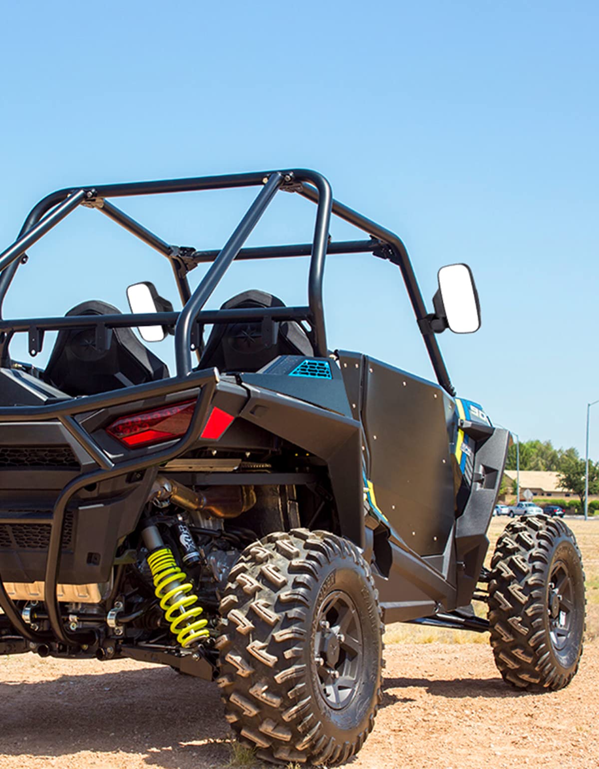 Photo of UTV 1.75"-2" Side View High Impact Convex Mirror for Can-am/Mule/Ranger/RZR by Kemimoto - Premium for UTVs / Side by Sides