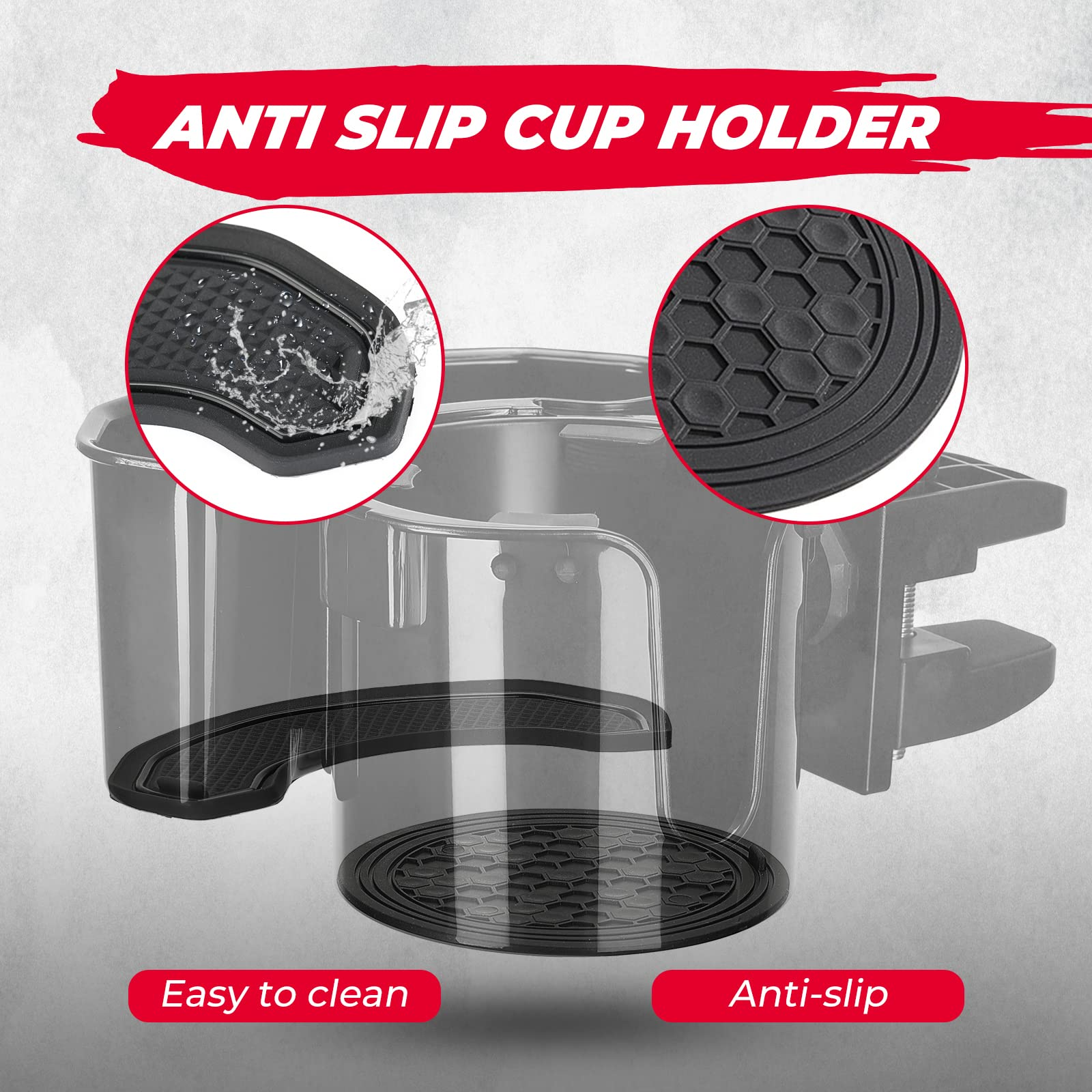 Photo of Golf Cart Universal 2-in-1 Cup Holder by Kemimoto - Premium for UTVs / Side by Sides