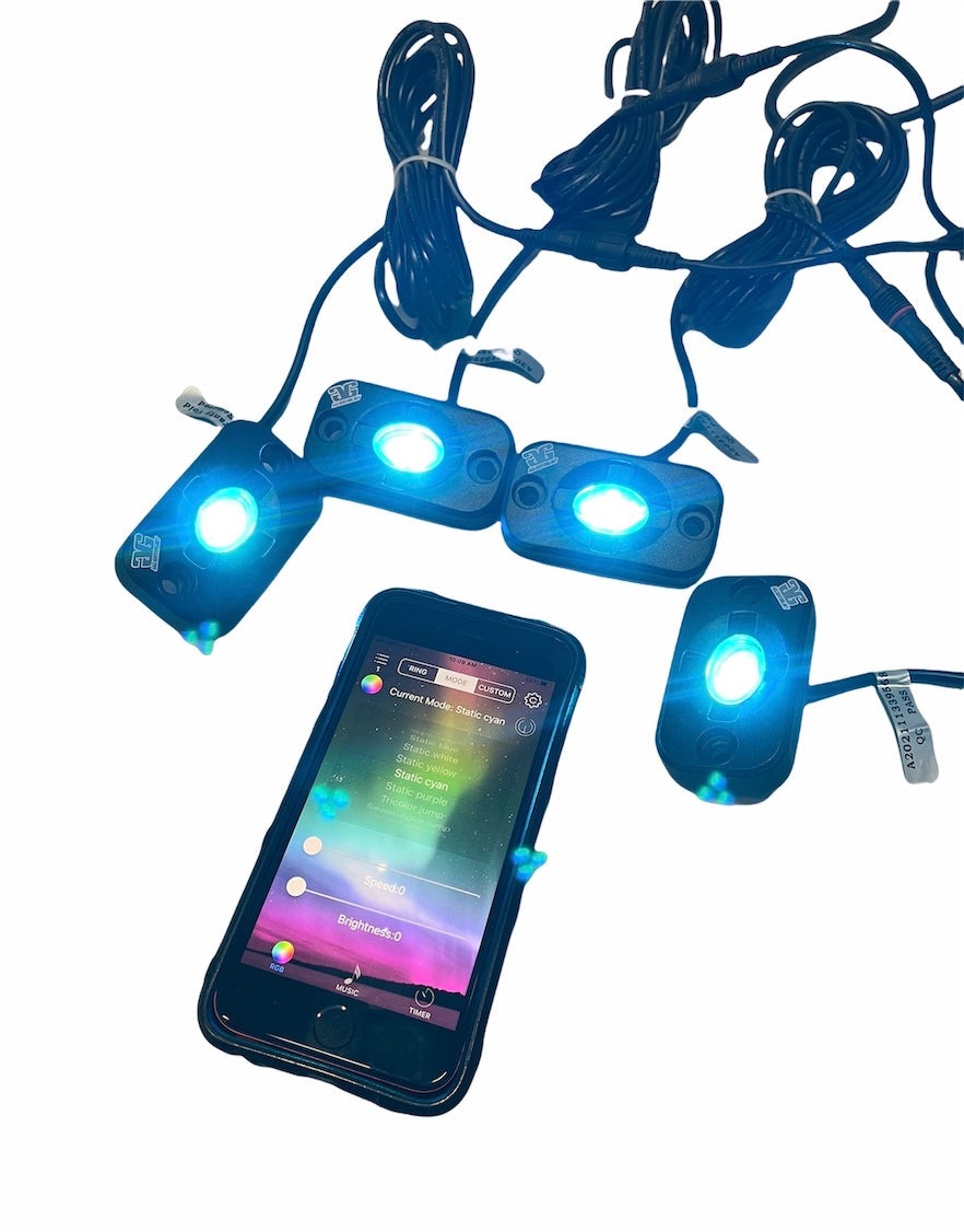 Photo of RGB LED Color Changing Rock Lights by GGLighting - Premium for UTVs / Side by Sides