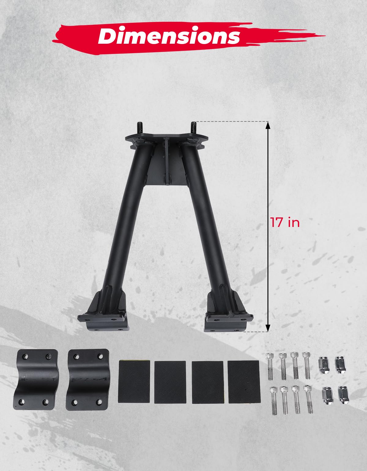 Photo of UTV Spare Tire Carrier for 1.5''-2'' Roll Cage for Polaros RZR, Kawasaki Mule by Kemimoto - Premium for UTVs / Side by Sides