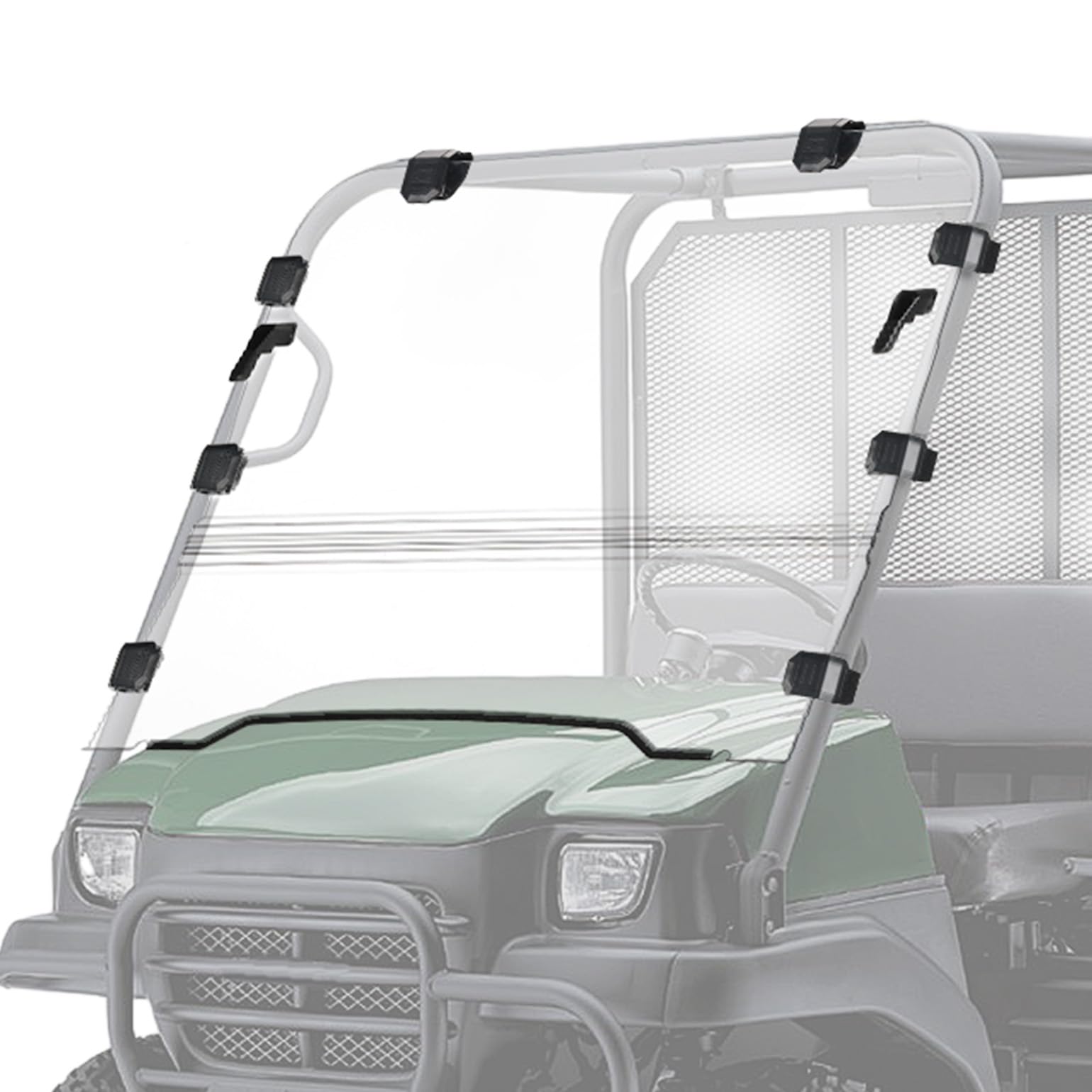 Photo of UTV Windshield for Kawasaki Mule 3010 by Kemimoto - Premium for UTVs / Side by Sides