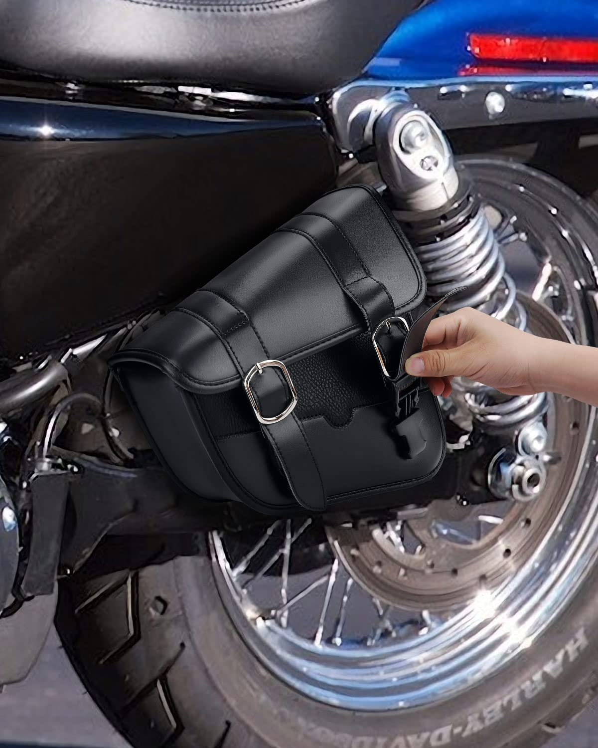 Photo of Swingarm Side Tool Bag for Harley by Kemimoto - Premium for UTVs / Side by Sides