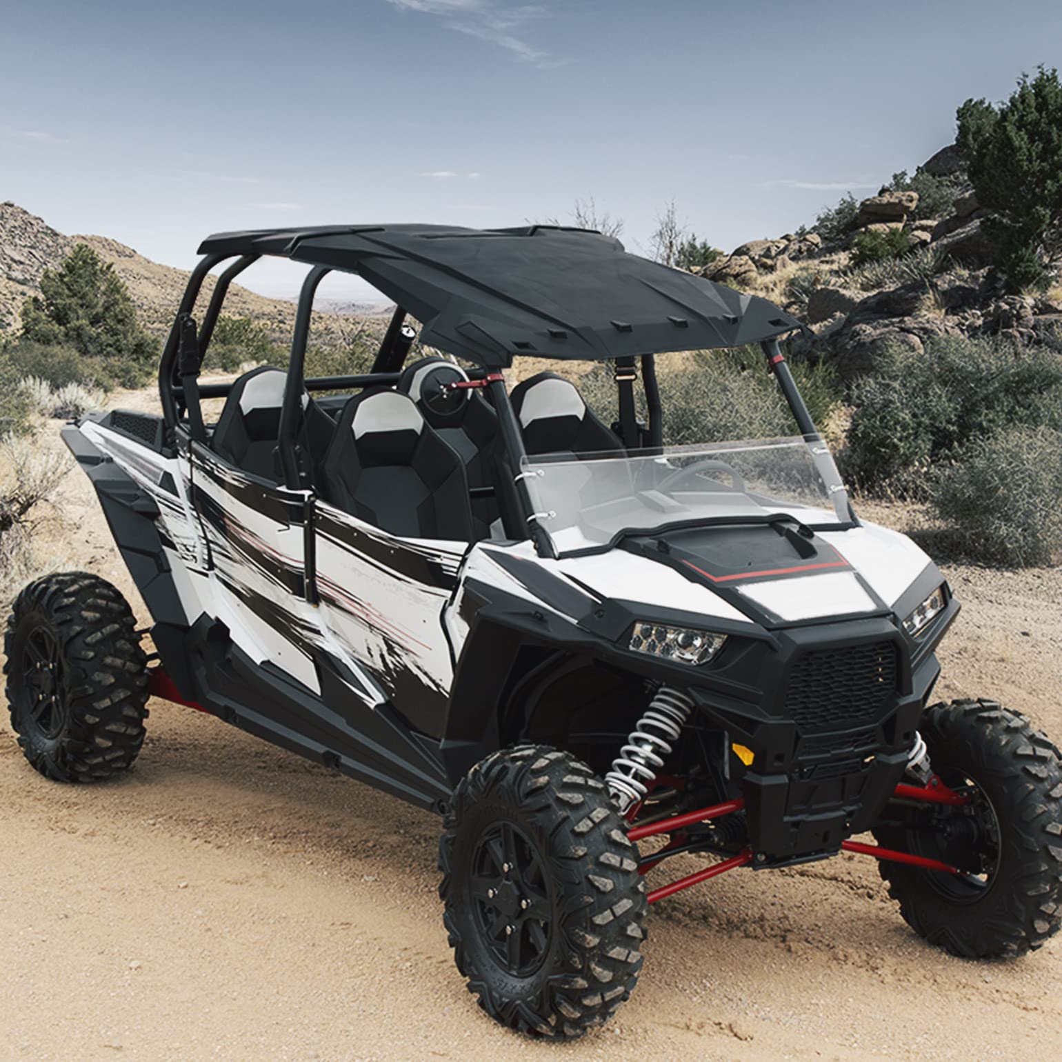 Photo of Kemimoto Hard Roof 4 Seater for Polaris RZR XP 4 1000/Turbo 2014-2023 by Kemimoto - Premium for UTVs / Side by Sides