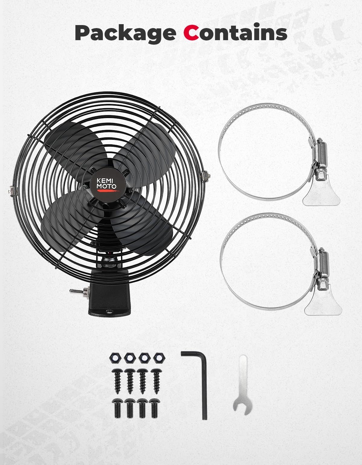 Photo of UTV 12V 8'' Cooling Fan for Car,Truck,RV by Kemimoto - Premium for UTVs / Side by Sides