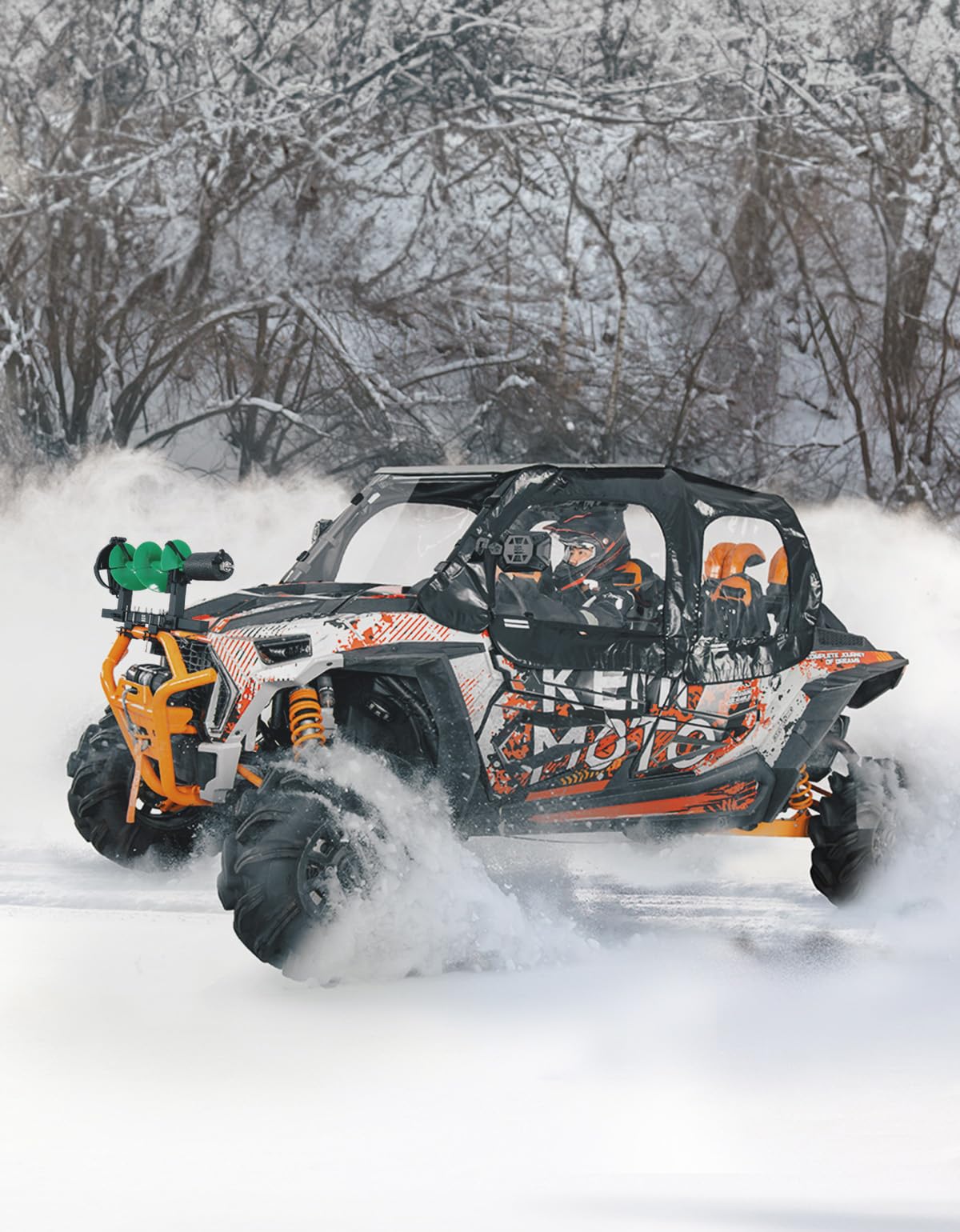 Photo of UTV Ice Auger Holder for 1.65''-2'' Roll Bar by Kemimoto - Premium for UTVs / Side by Sides