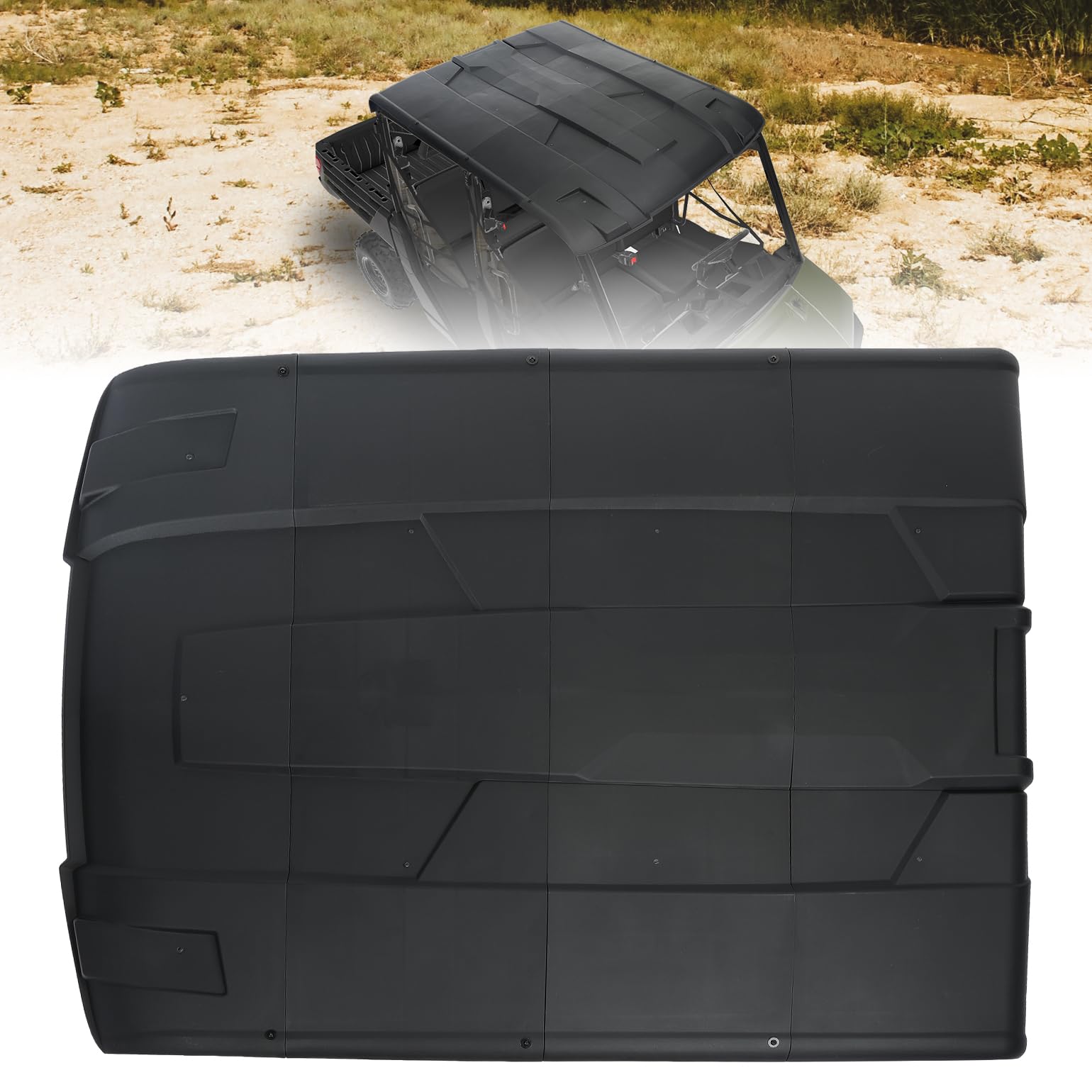 Photo of Roof Top Hard for Polaris Ranger XP 1000 CREW 2017-2025 by Kemimoto - Premium for UTVs / Side by Sides