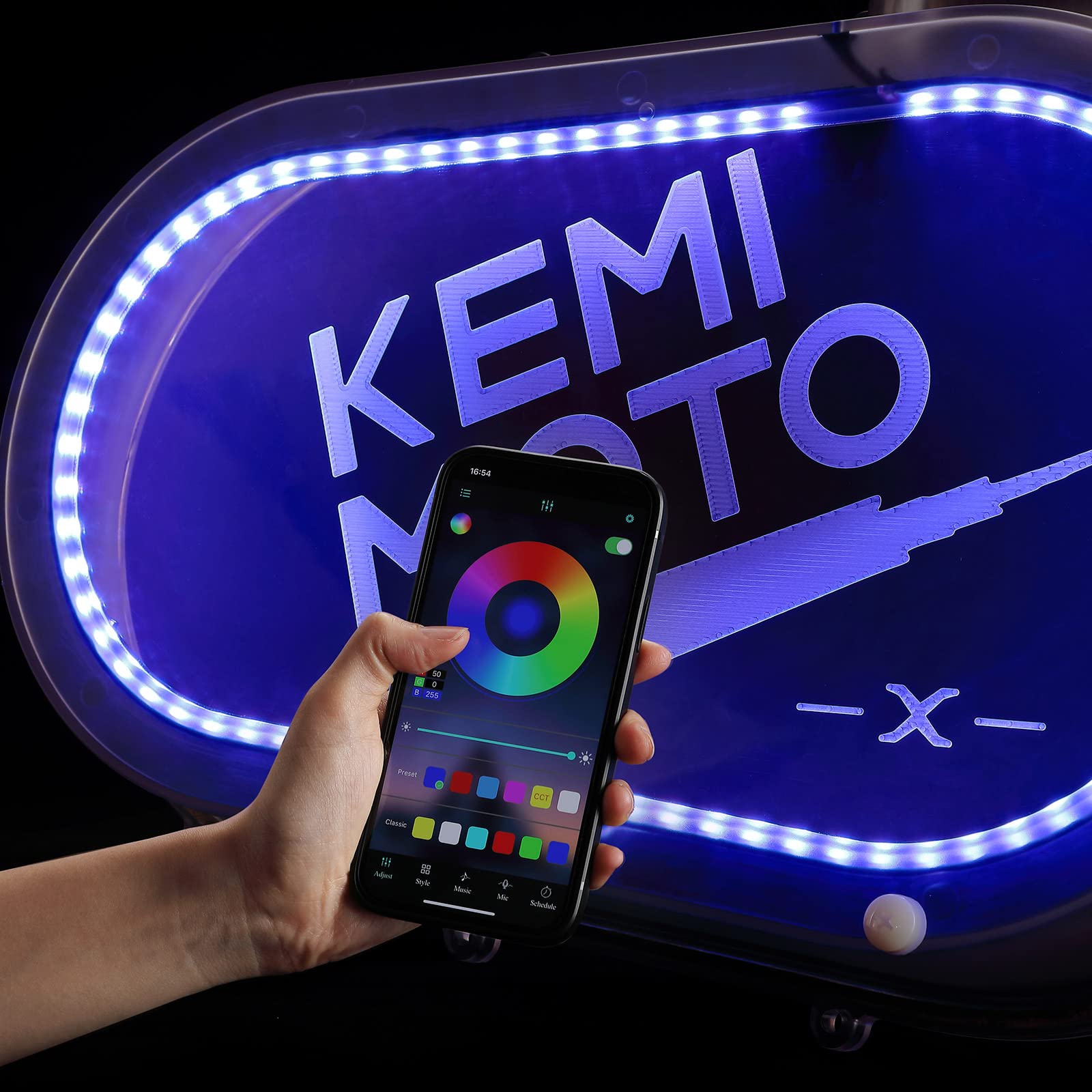 Photo of Outer Clutch Cover with RGB LED Strip Lights for Can-Am Maverick X3/MAX by Kemimoto - Premium for UTVs / Side by Sides
