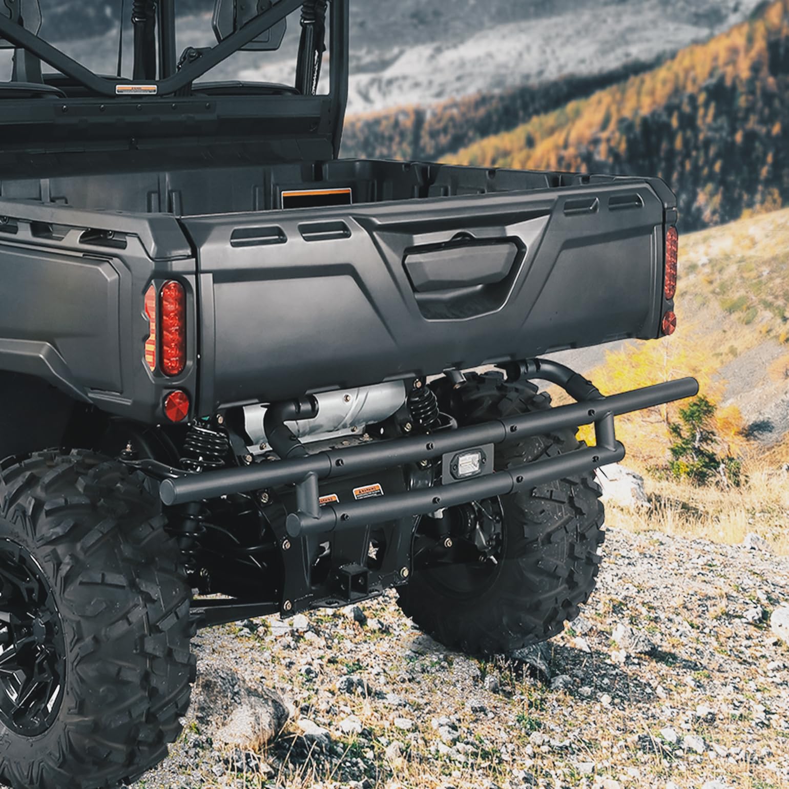 Photo of Rear Bumper With Light For Can Am Defender HD5|7|8|9|10 by Kemimoto - Premium for UTVs / Side by Sides