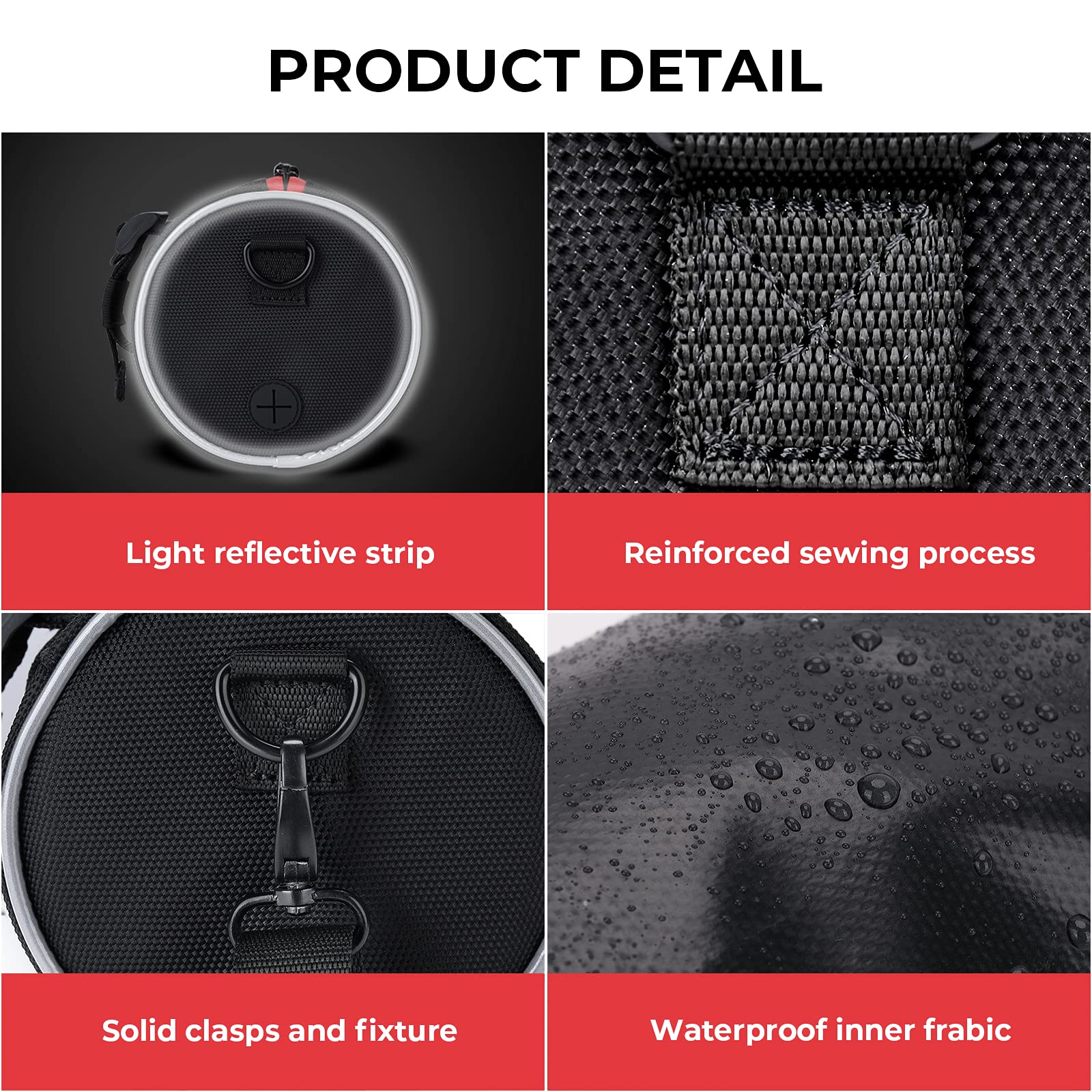 Photo of Motorcycle Handlebar Bag 3.5L for Ruckus, Mini Bike, Scooter, UTV, Adventure Touring by Kemimoto - Premium for UTVs / Side by Sides