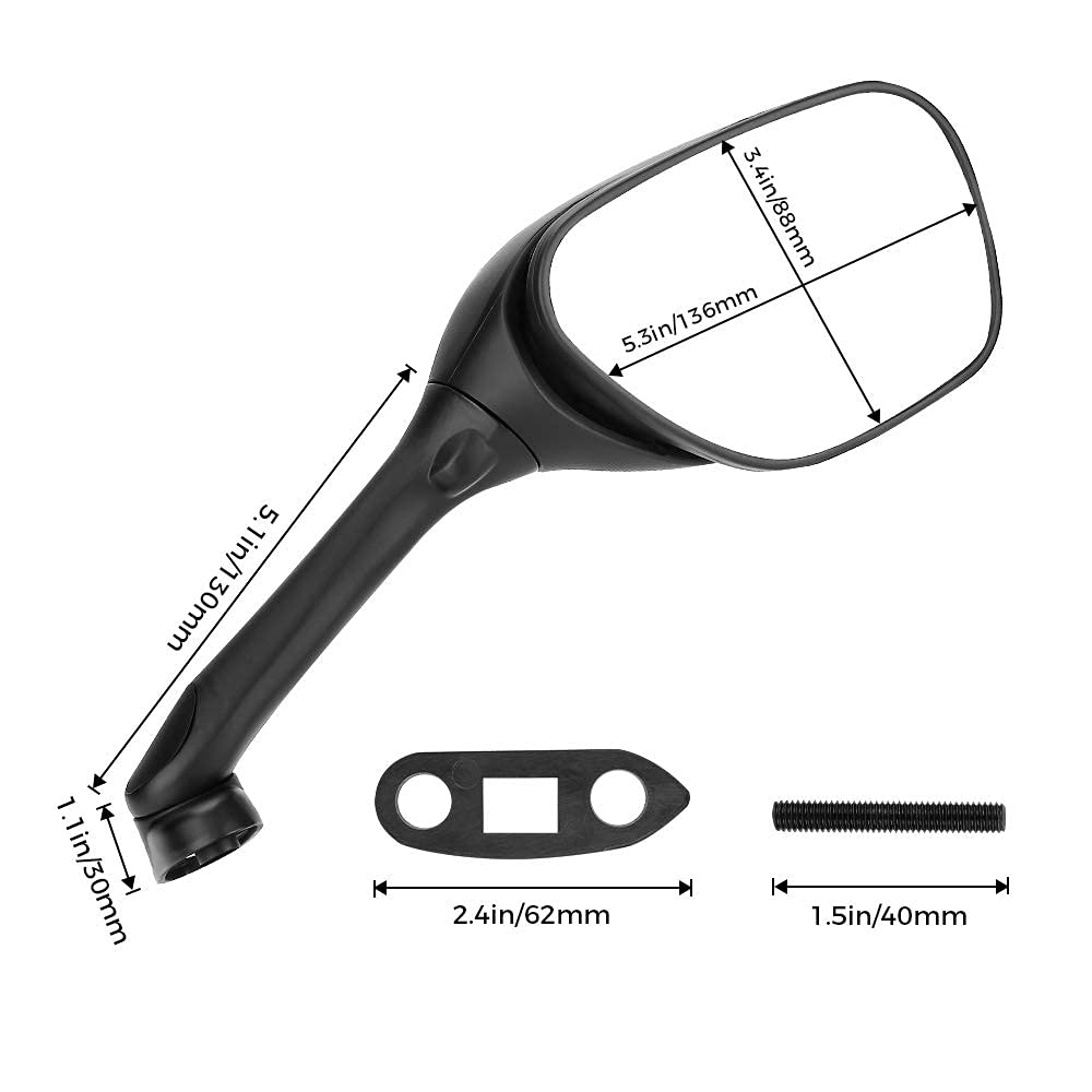 Photo of Motorcycle Turn Signal Mirror for GSXR 600 750 by Kemimoto - Premium for UTVs / Side by Sides