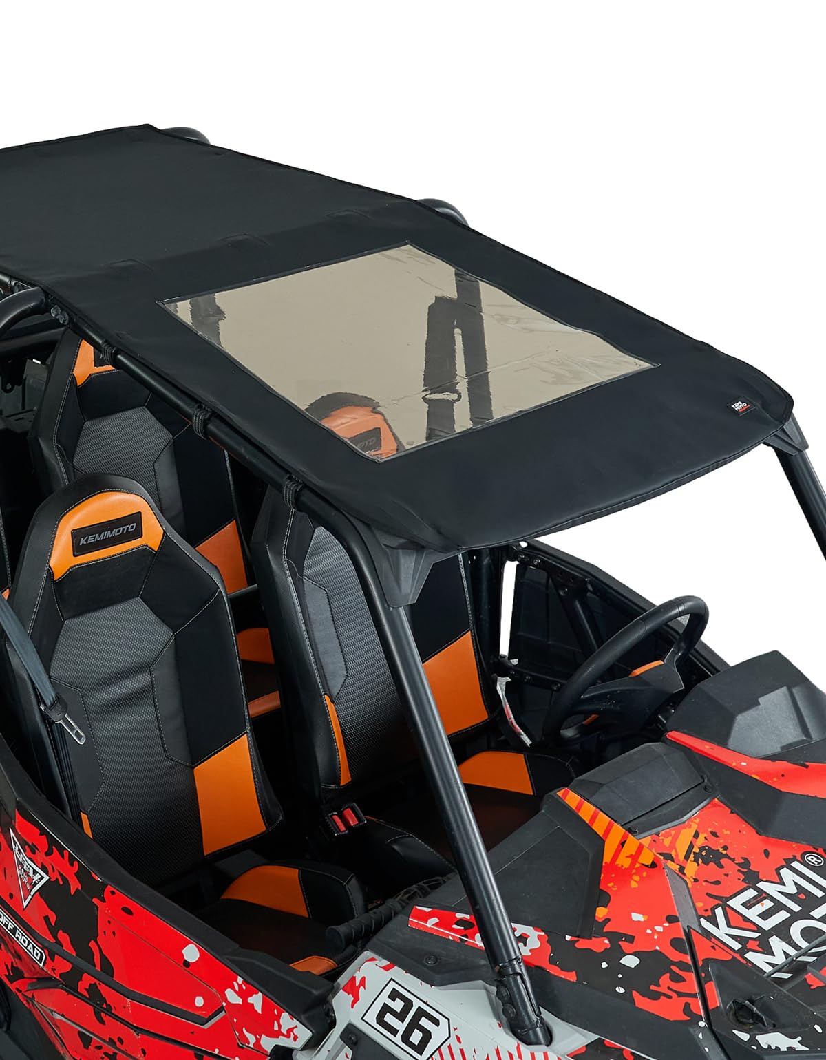 Photo of Waterproof Soft Roof Top for Polaris RZR XP 4 1000/ 4 Turbo / 4 900 by Kemimoto - Premium for UTVs / Side by Sides