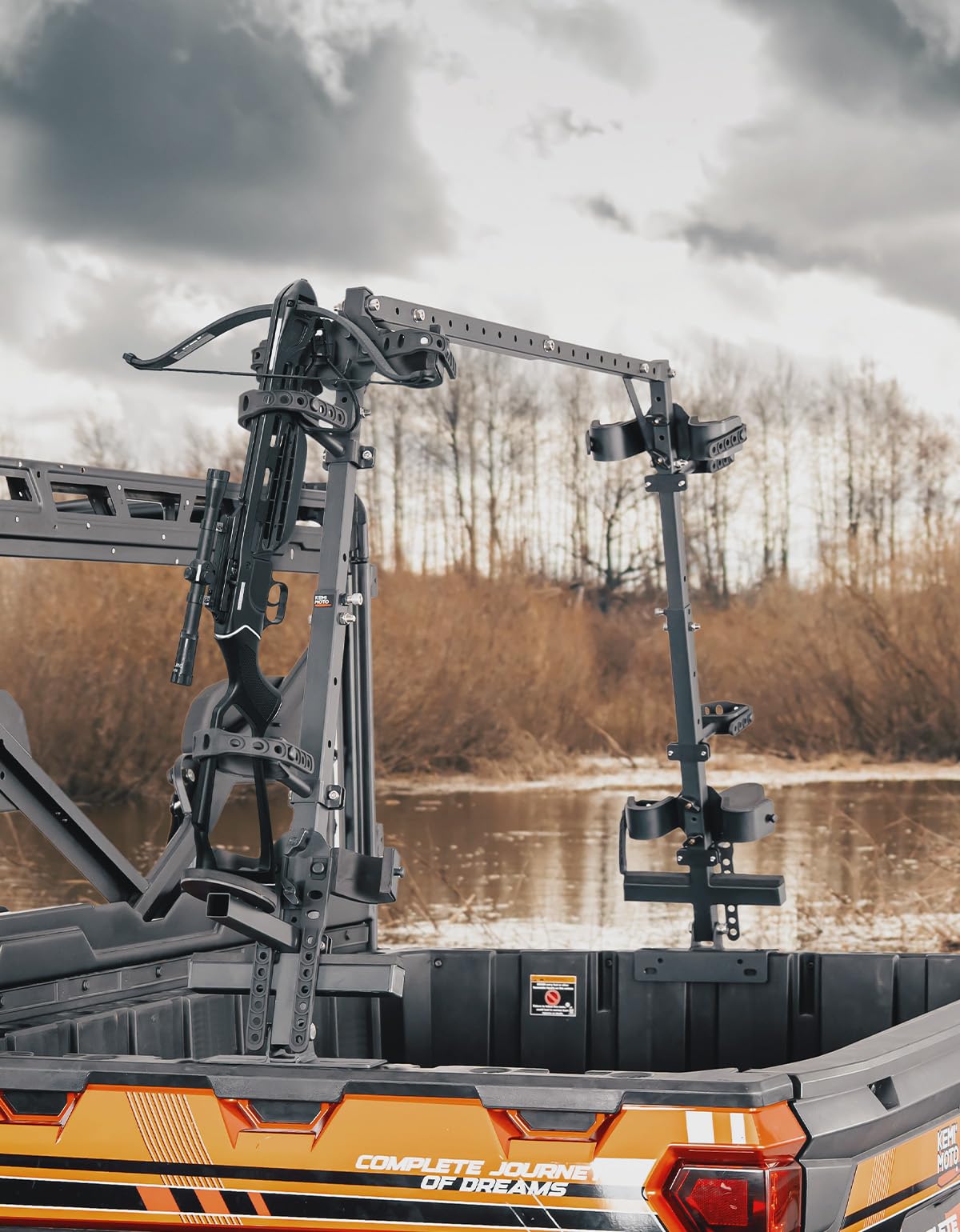 Photo of UTV Double Crossbow Rack for Polaris Ranger General Pioneer by Kemimoto - Premium for UTVs / Side by Sides