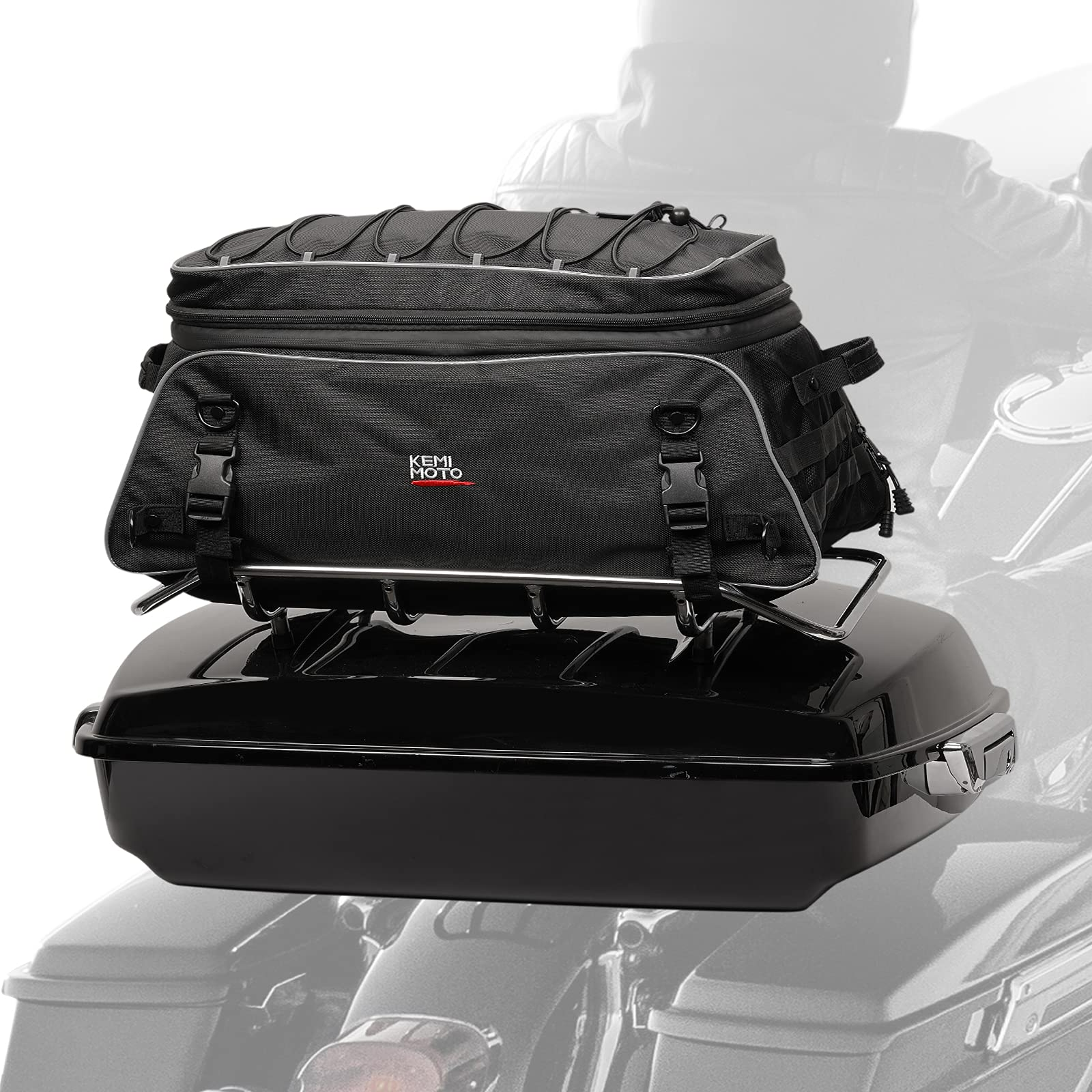 Photo of Motorcycle Travel Luggage Rack Trunk Bag by Kemimoto - Premium for UTVs / Side by Sides