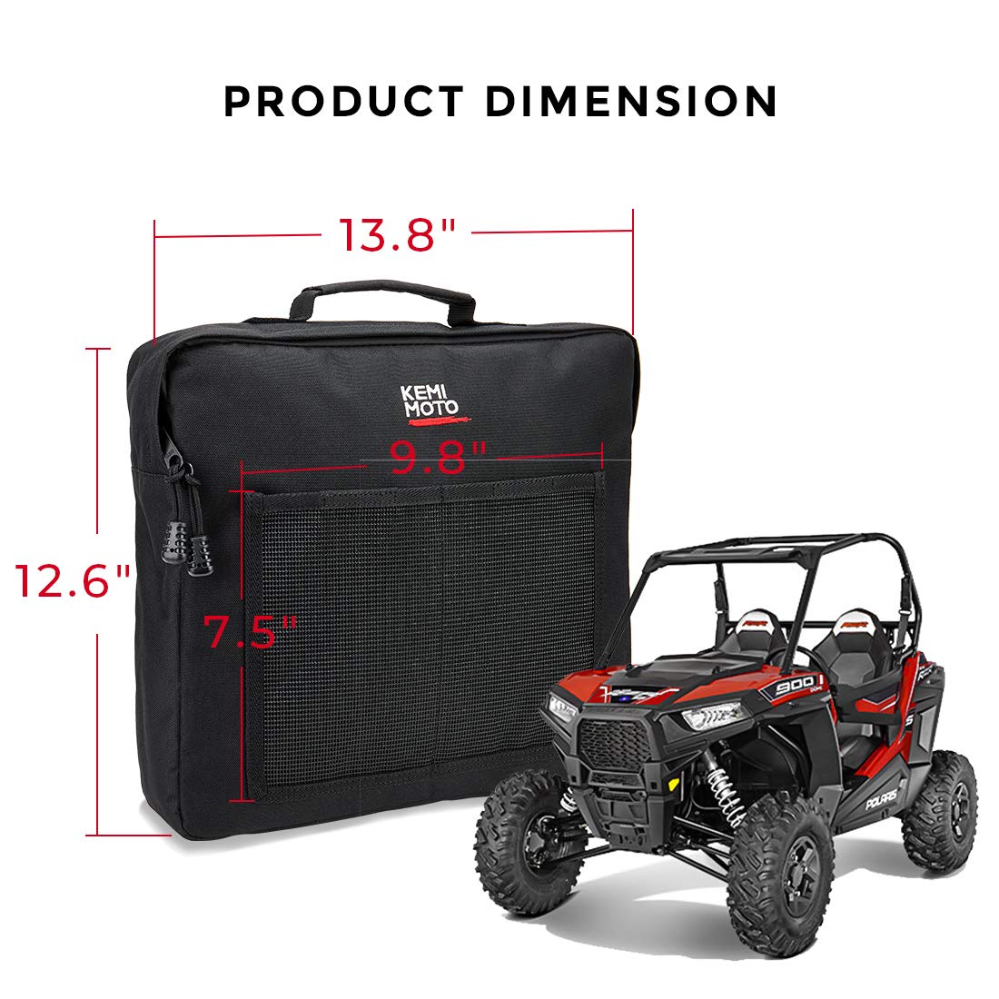 Photo of 2 Pack UTV Door Storage Bags for Polaris RZR 570 800 900 S 1000 XP Turbo by Kemimoto - Premium for UTVs / Side by Sides