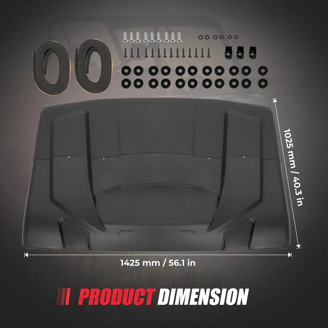 Photo of Rear Windshield & Hard Roof Top Plastic for Can Am Defender by Kemimoto - Premium for UTVs / Side by Sides