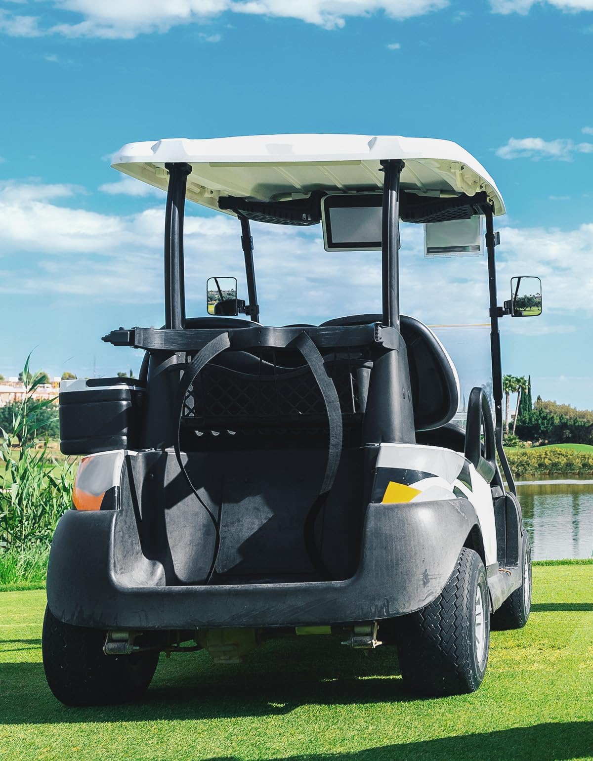 Photo of No-Drill Golf Cart Side Mirrors for EZGO, Club Car, Drive2, ICON by Kemimoto - Premium for UTVs / Side by Sides