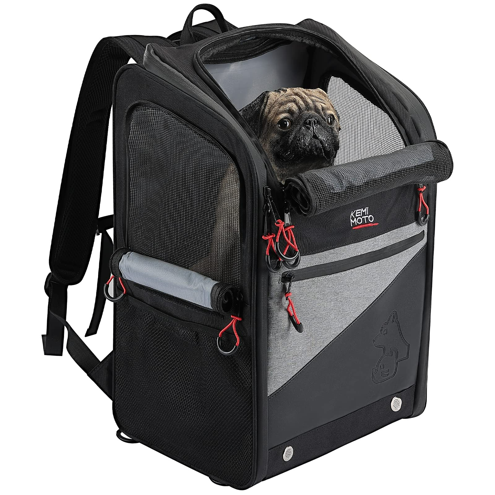 Photo of Motorcycle Dog/Cat Carrier Bags Portable Load Capacity 20lbs by Kemimoto - Premium for UTVs / Side by Sides